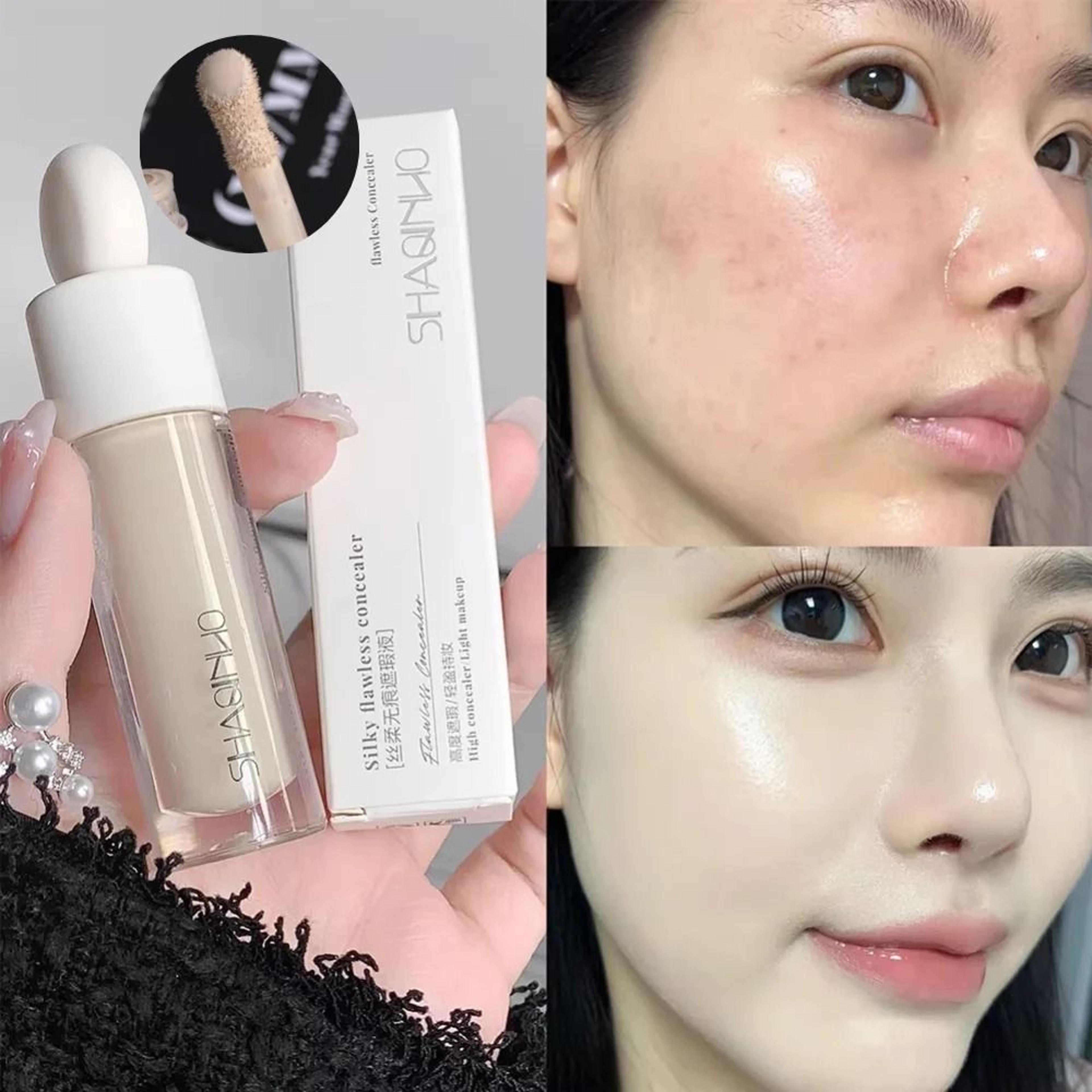 3-color silky face concealer | full coverage for acne marks, spots, and dark circles