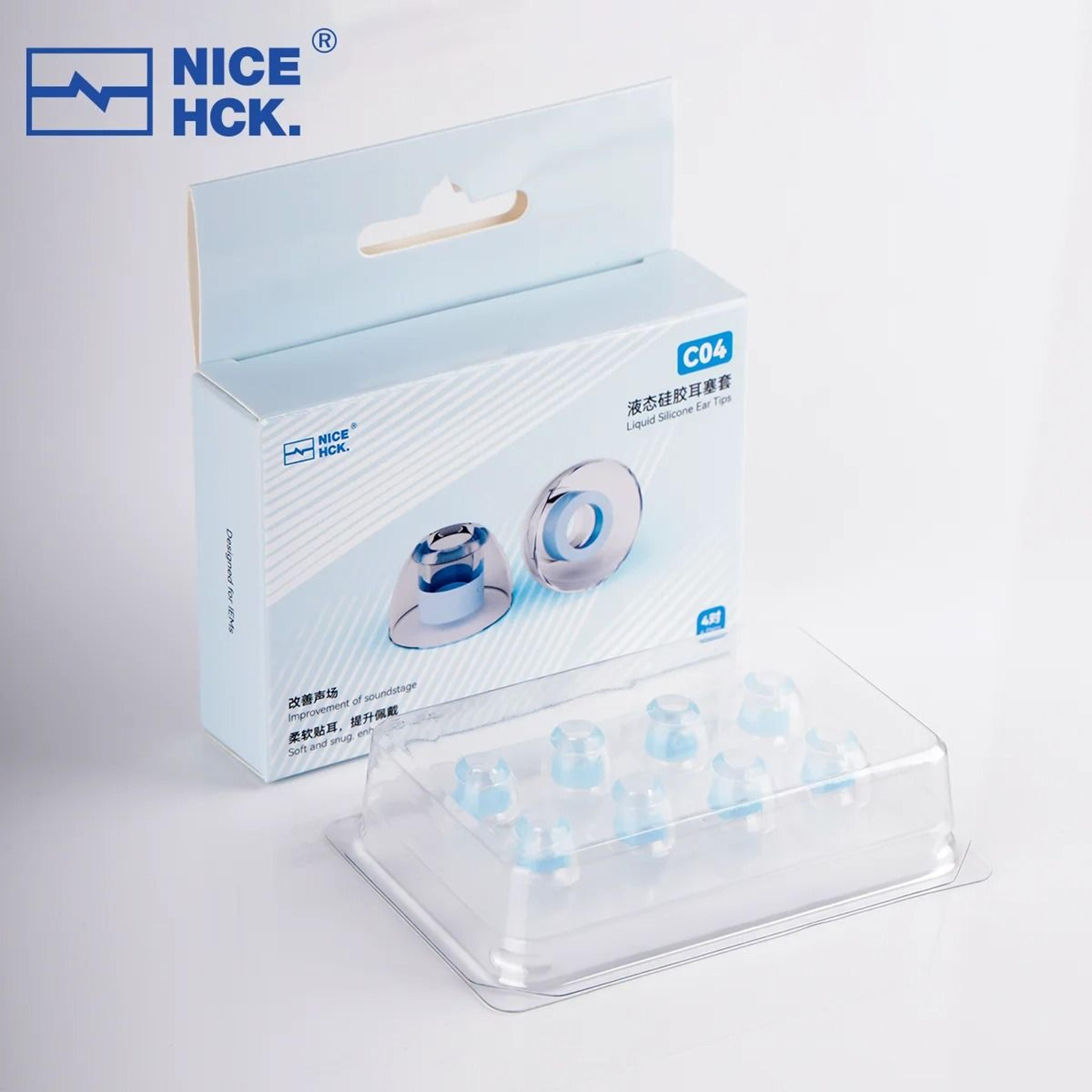 nicehck c04 liquid silicone ear tips | flexible noise isolating flexible ear caps for iems