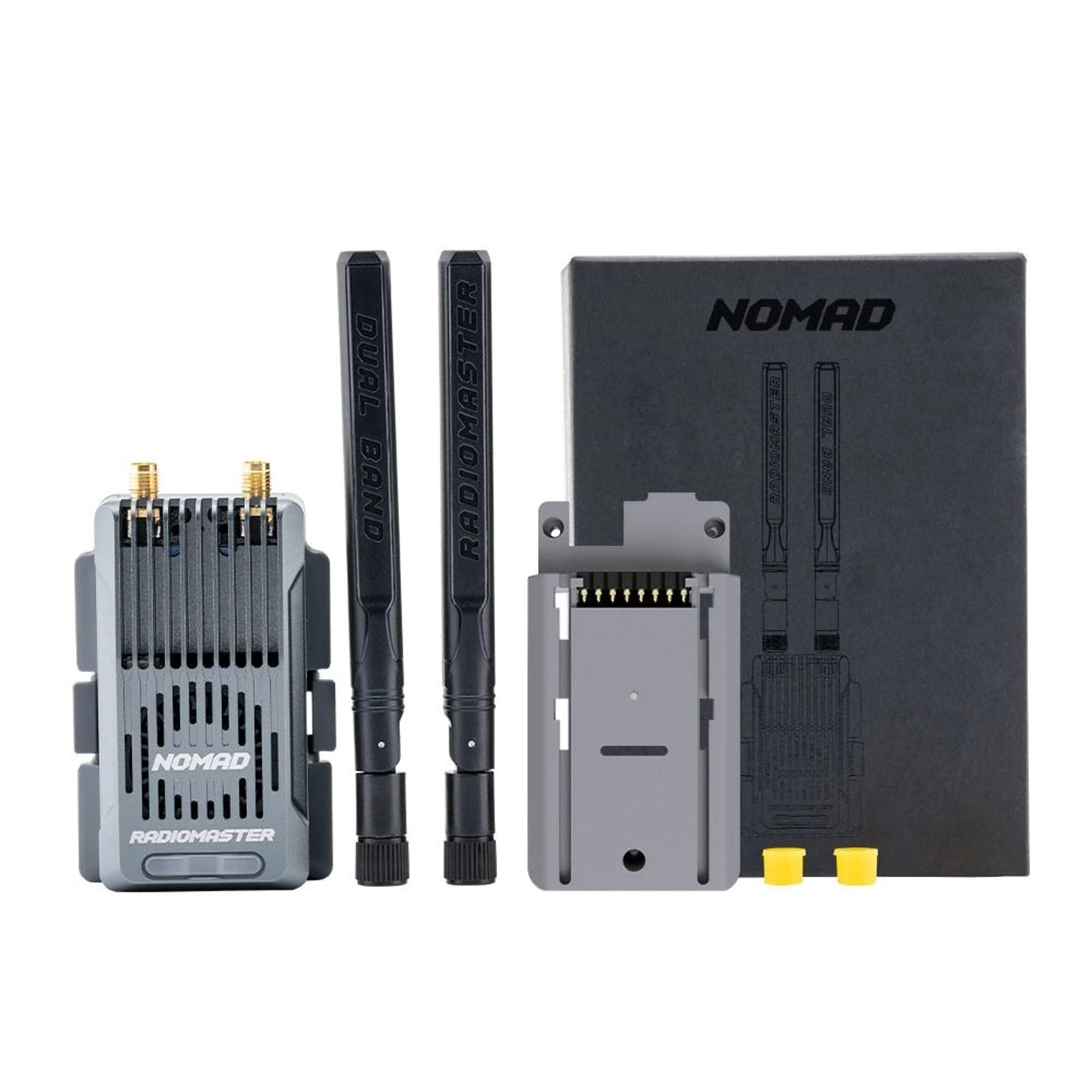radiomaster nomad dual band gemini elrs module | built-in rgb light strip with nano/micro adapters