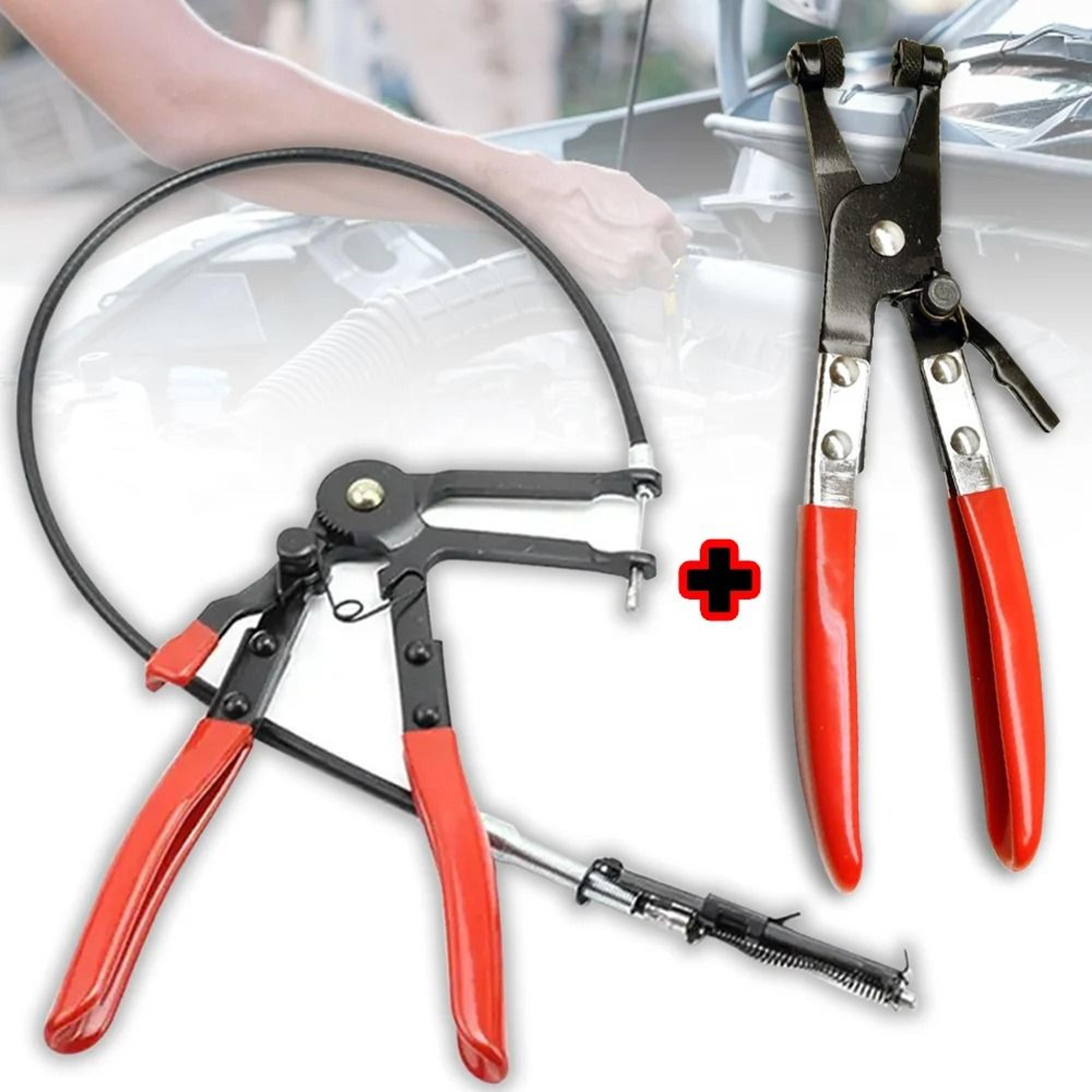 professional hose clamp pliers kit | long reach flexible wire spring clamp remover for auto cooling systems