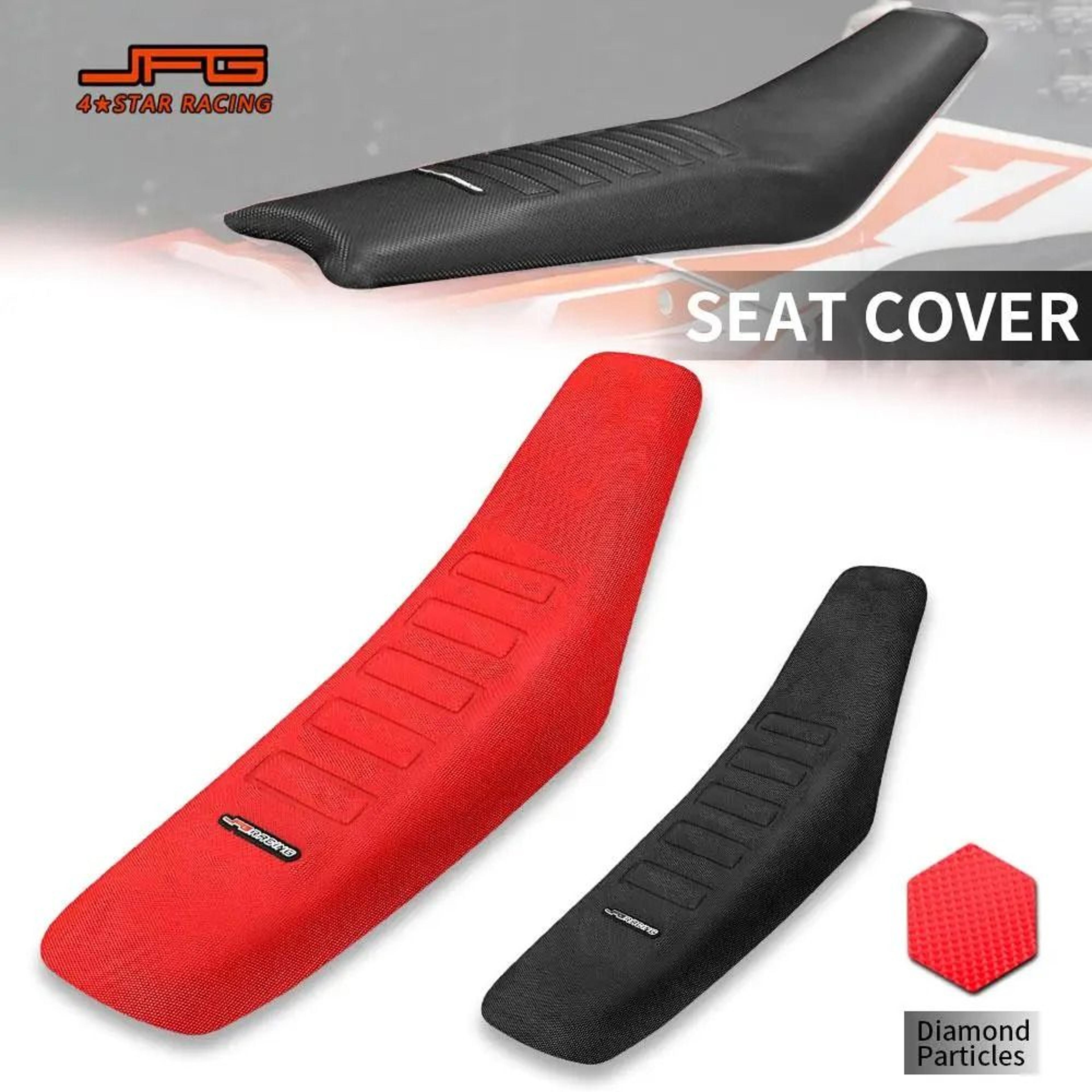 universal motorcycle seat cover | waterproof & non-slip racing gripper for honda, ktm, yamaha & kawasaki