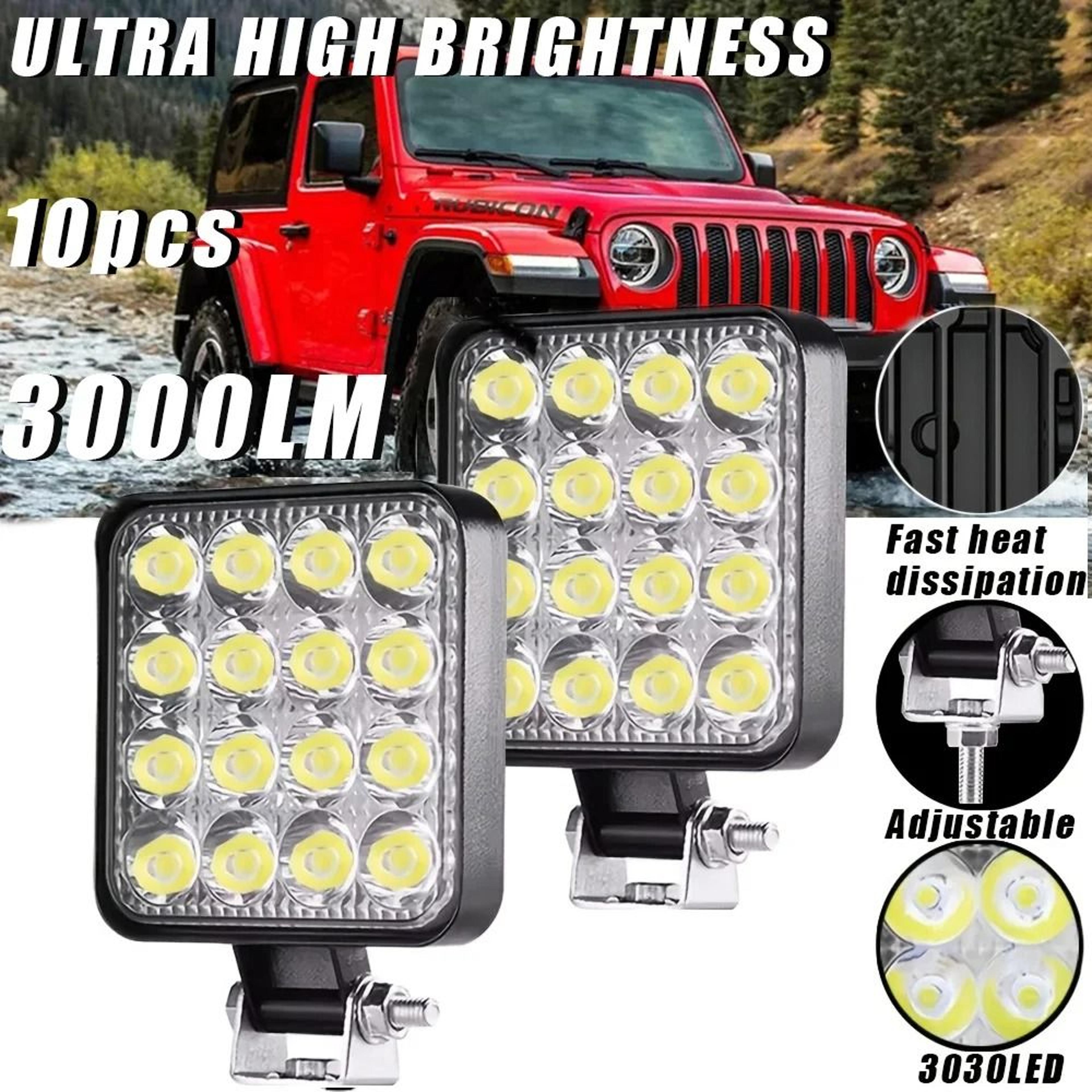 48w high-intensity mini led work light | ip65 waterproof spotlight for off-road, jeep, & truck
