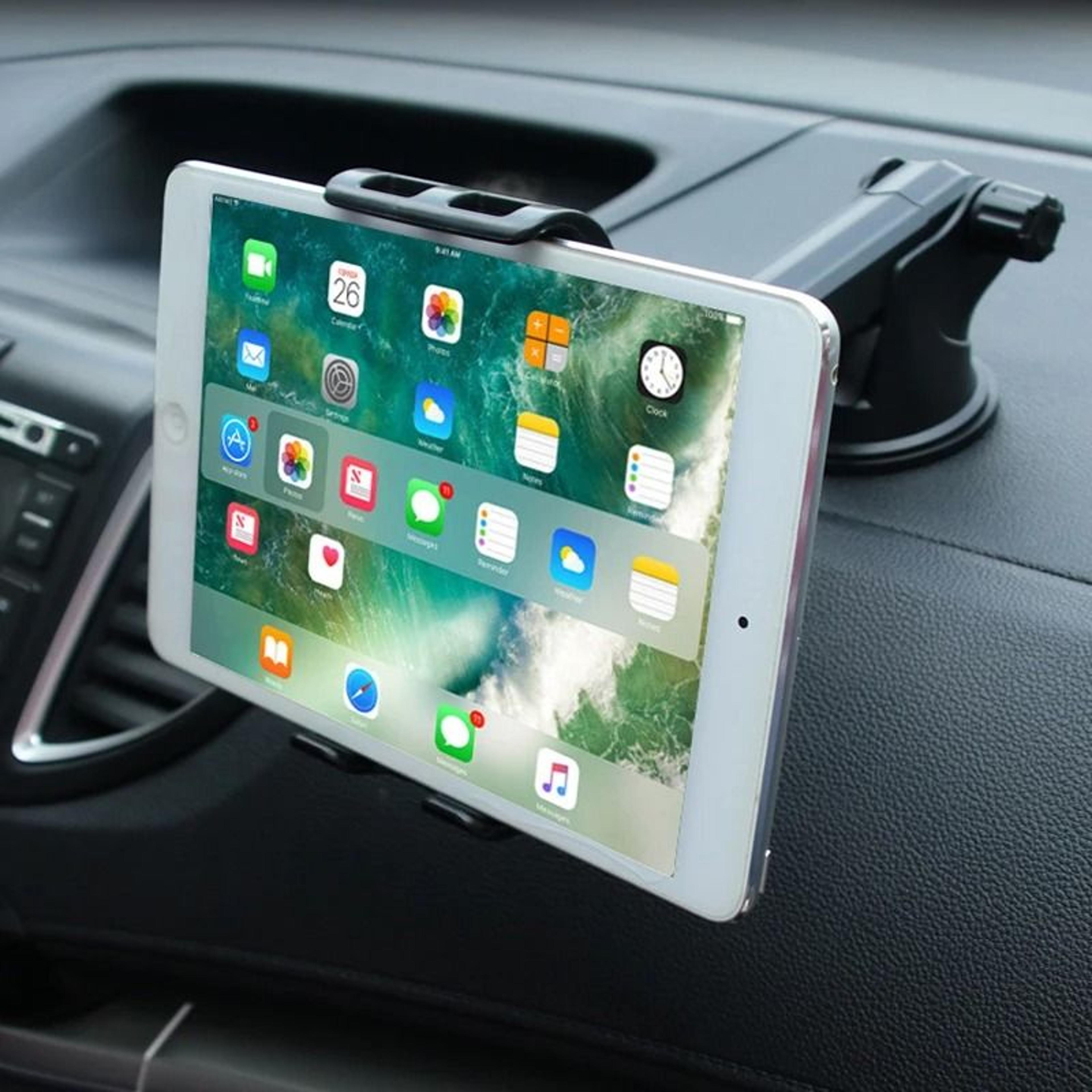universal sucker 360° rotation car mount | high-intensity phone & tablet holder for ipad, samsung & xiaomi
