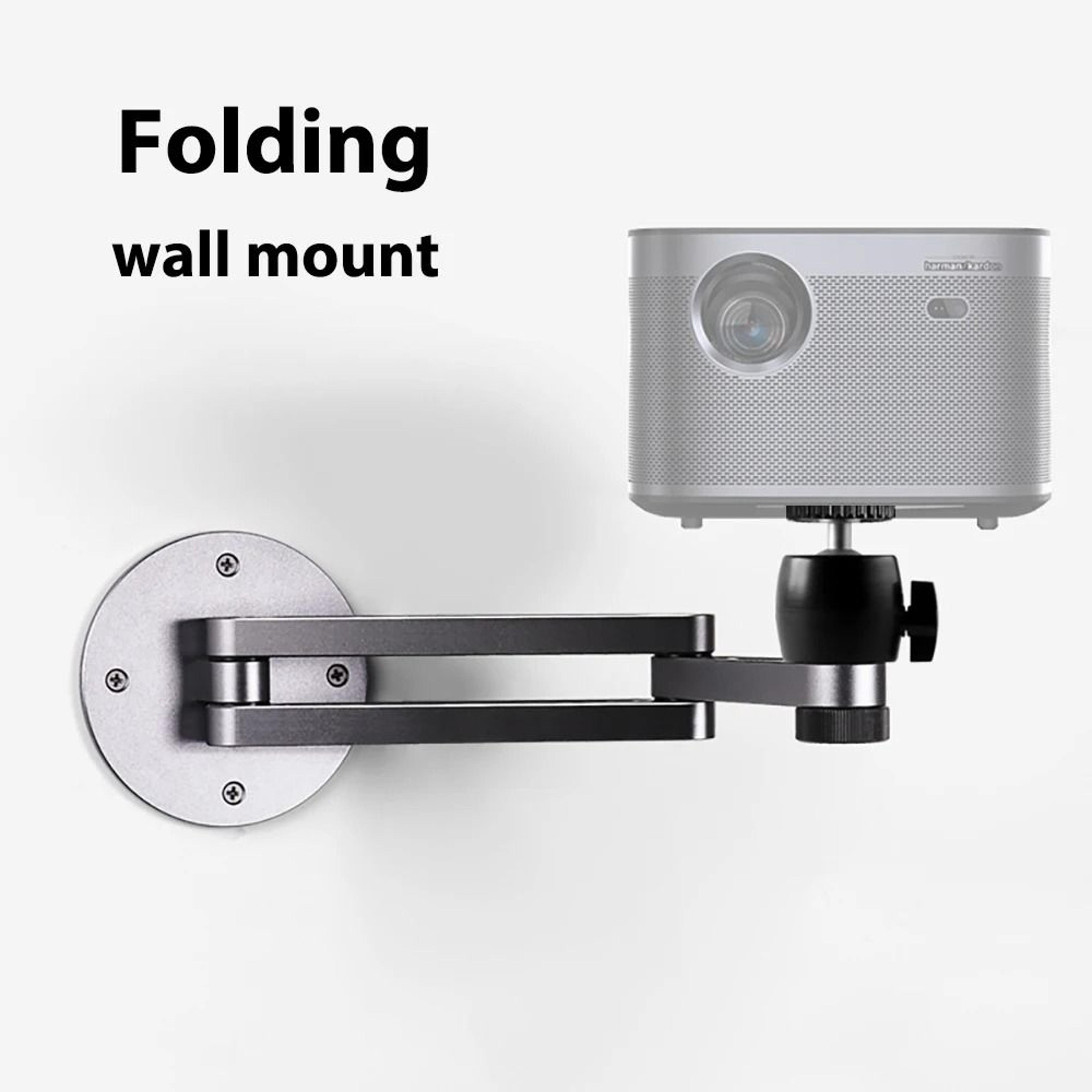 foldable projector wall mount | durable aluminum alloy adjustable stand with 1/4" thread ball head