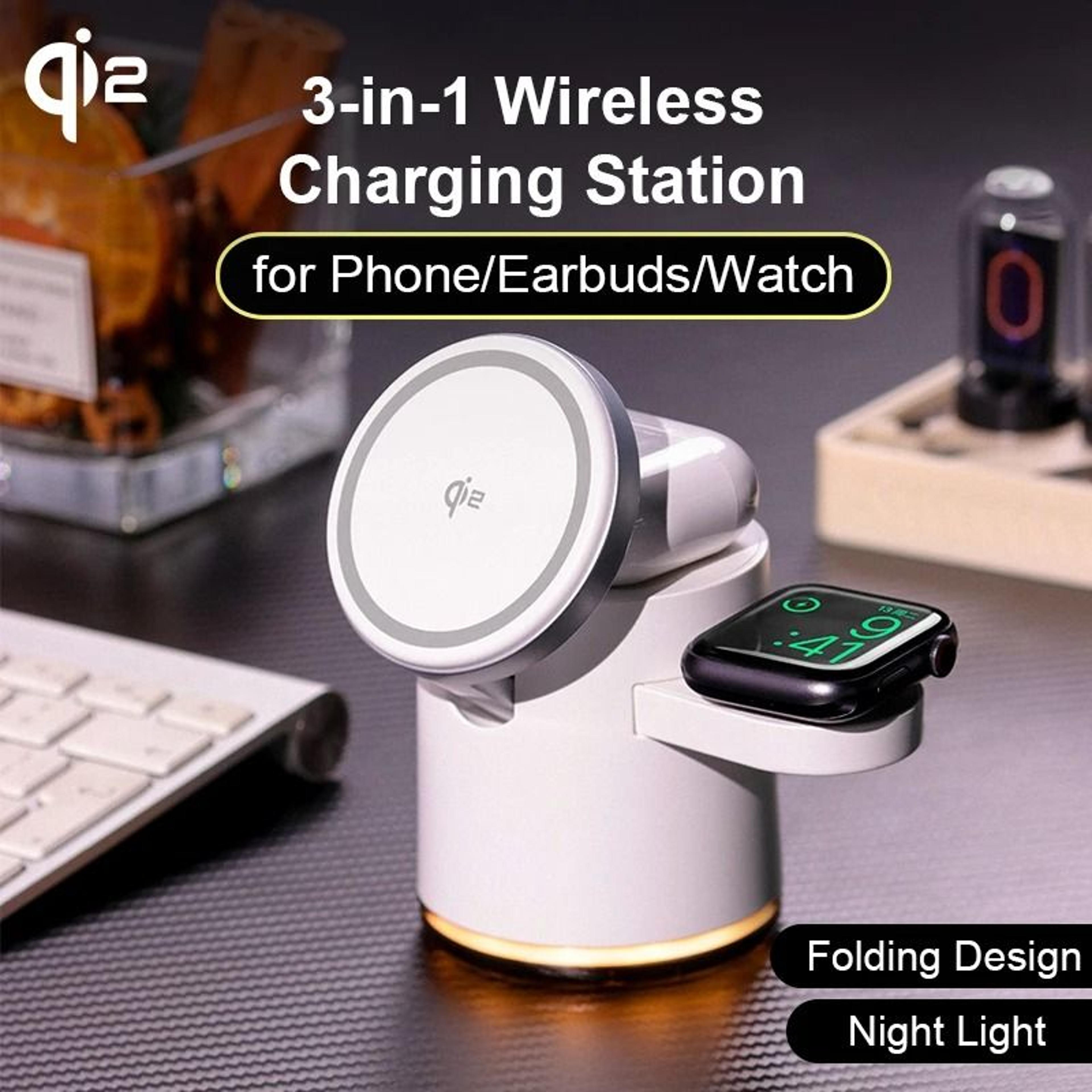 qi2 certified 3-in-1 fast wireless charging station | foldable magnetic dock for iphone 16 & apple watch