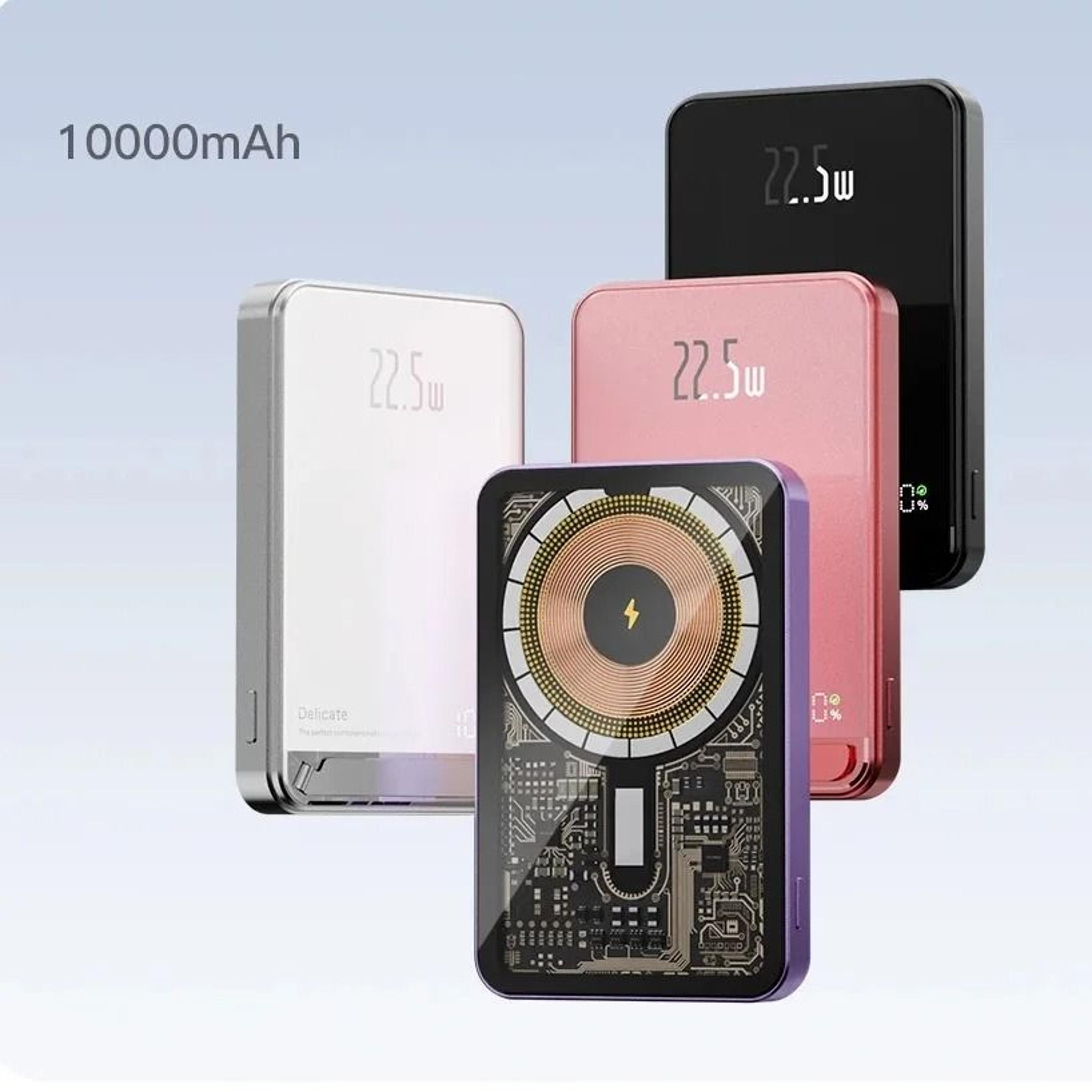 h1 two-in-one magnetic stand power bank | 22.5w high-capacity external battery for iphone 12-16