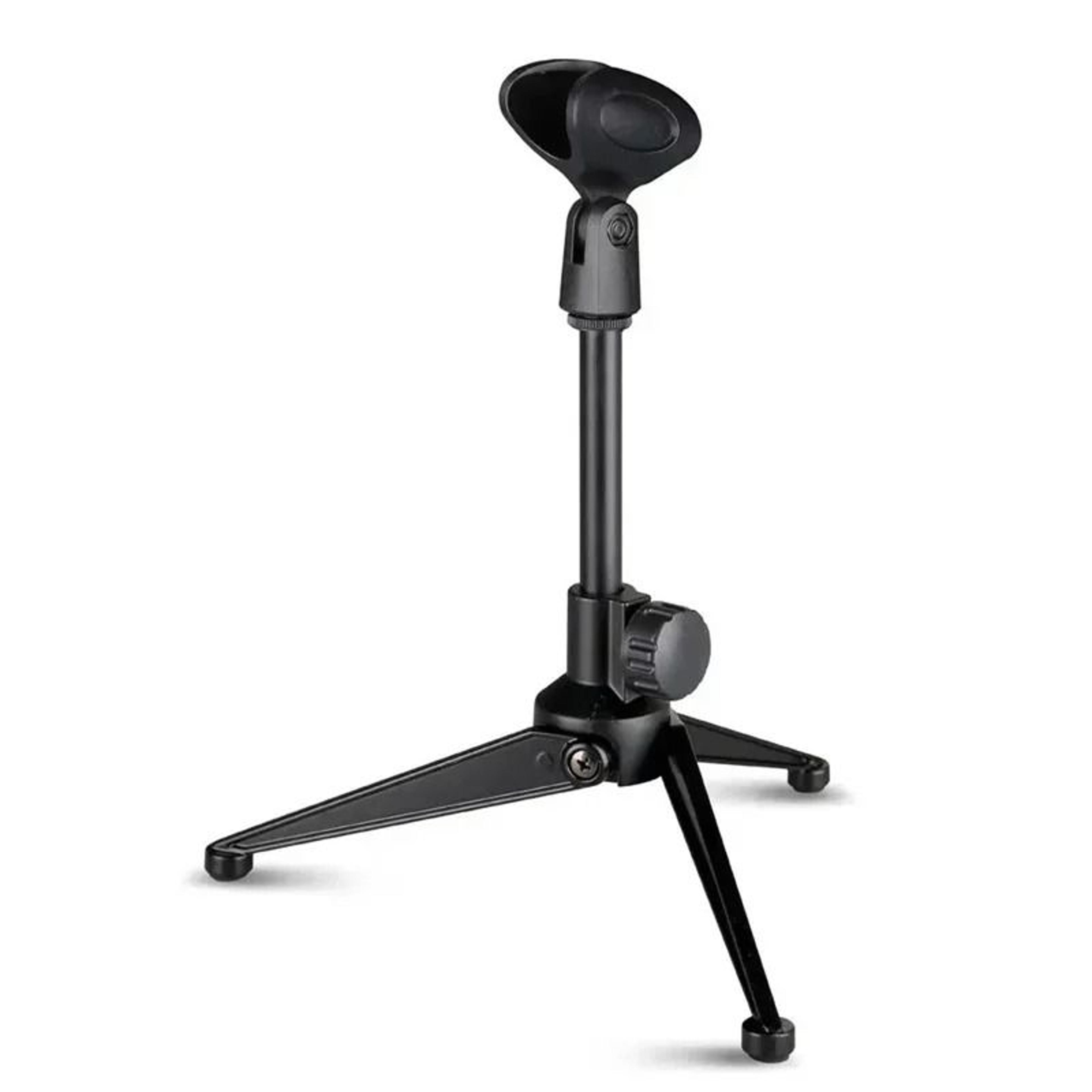 universal adjustable mini desktop microphone stand | portable tripod mic holder