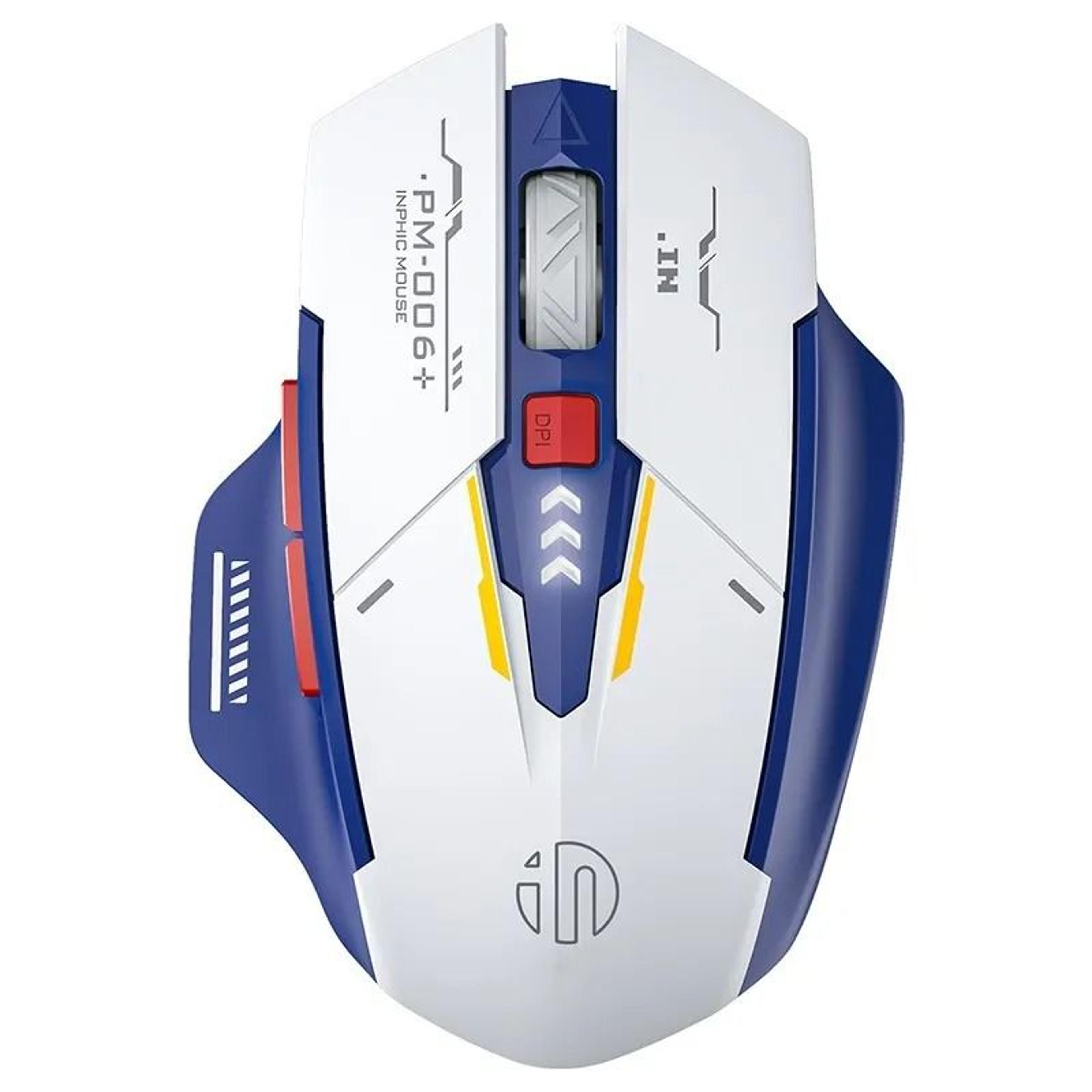 inphic f9 wireless gaming mouse | rechargeable battery display & mecha design for pc