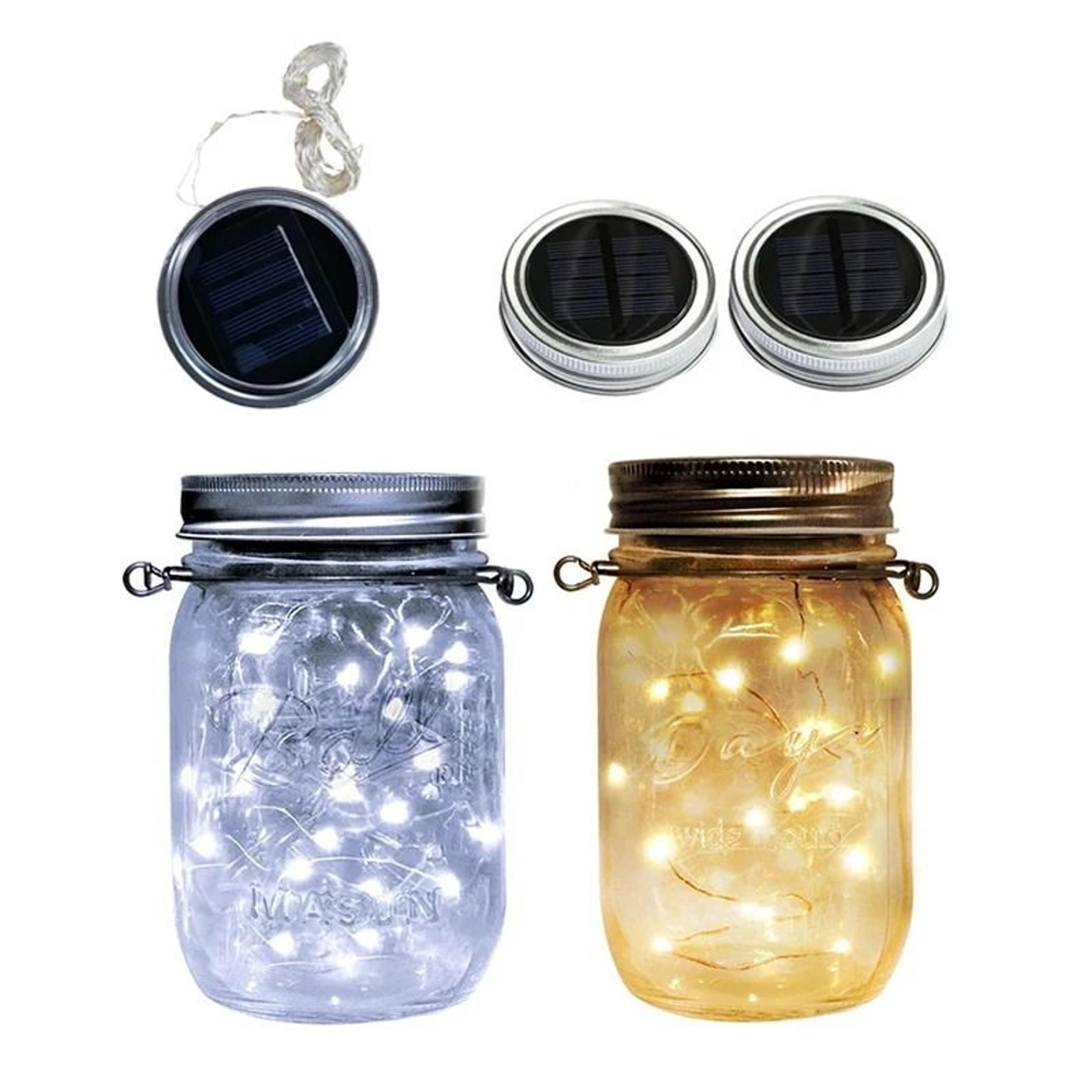 solar fairy light replacement lid | waterproof glass jar decorative led string light accessories