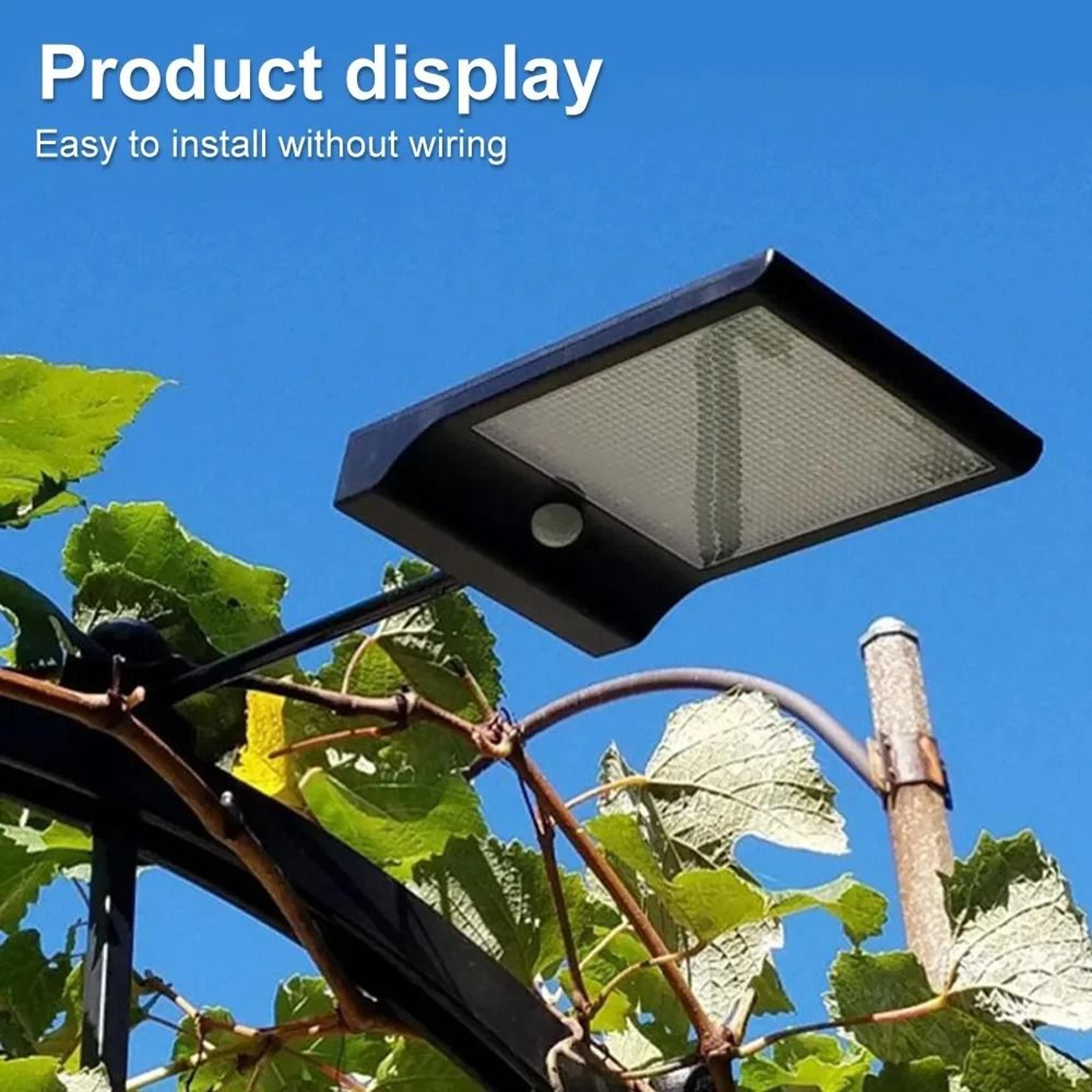 cob solar street light | ip65 waterproof human body sensor outdoor garden & path lamp