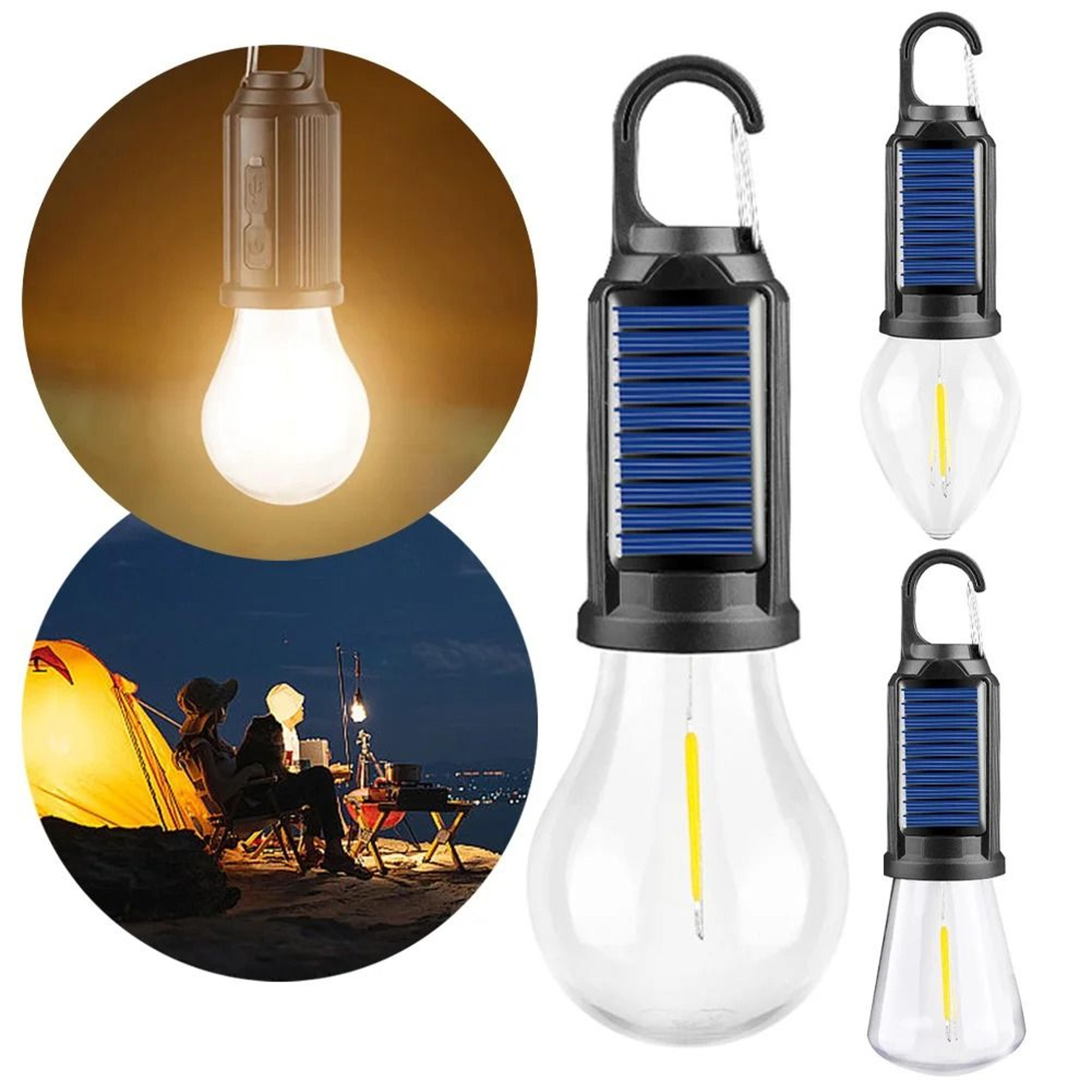 solar powered led camping lantern | waterproof handheld 100lm light with usb charging for outdoor bbq