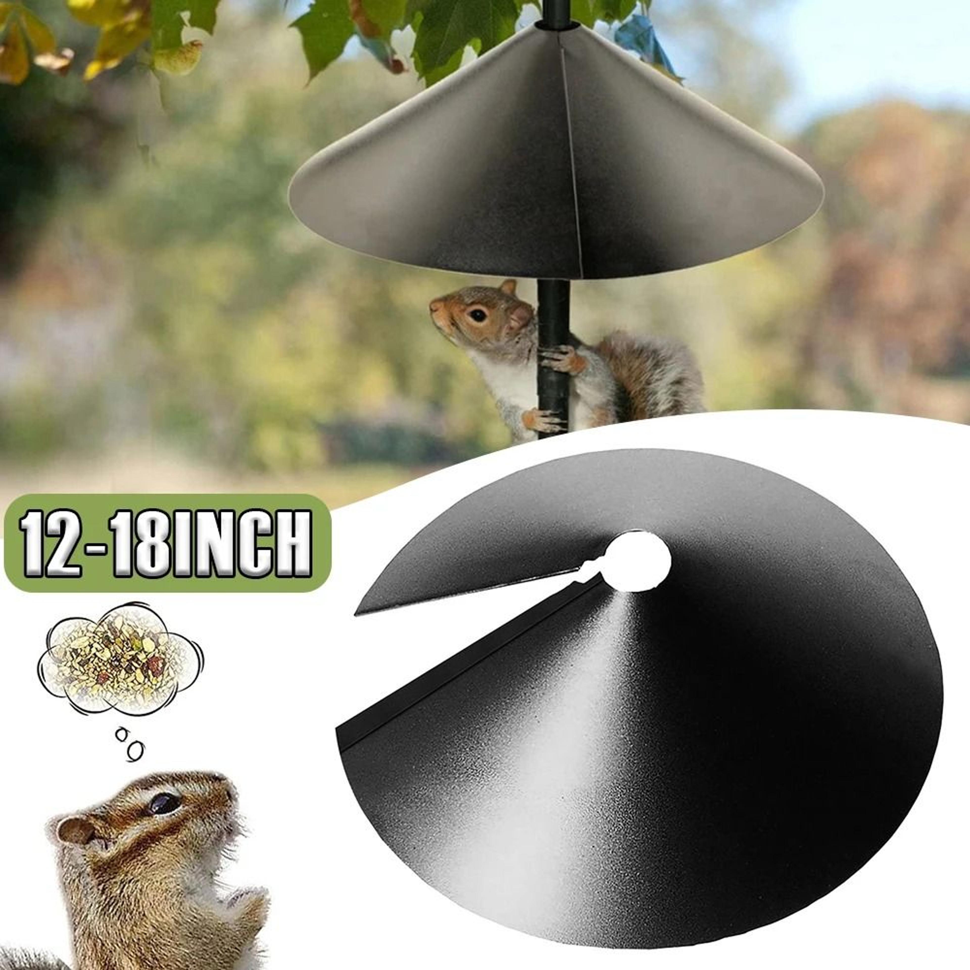 wrap around squirrel baffle | durable plastic bird feeder protection | 12-18 inch squirrel proof guard for outdoor bird