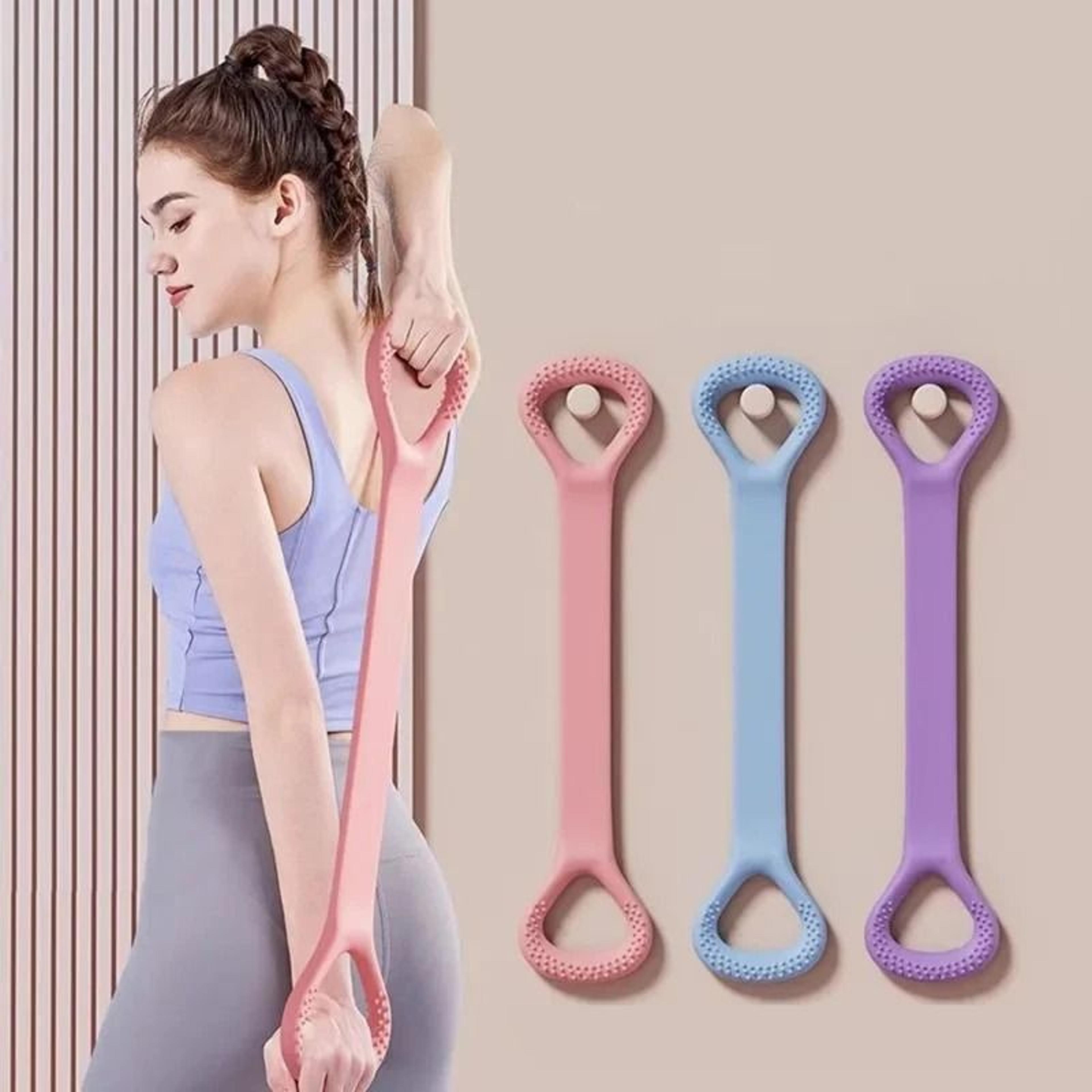 8-shaped fitness resistance band | professional elastic workout band for home yoga, training & gym exercise