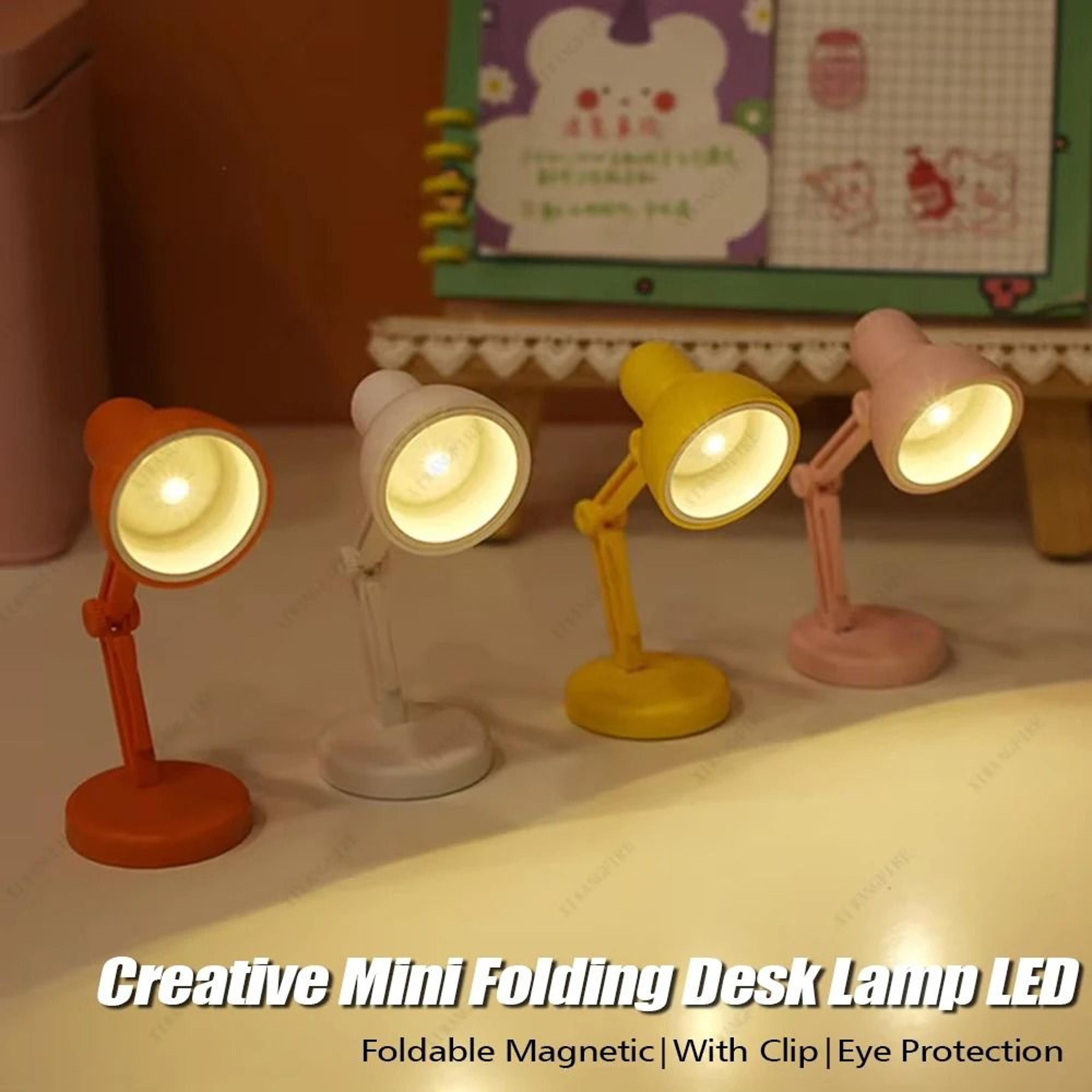 portable led mini desk lamp with clip | usb powered reading light for bedroom, dorm & study