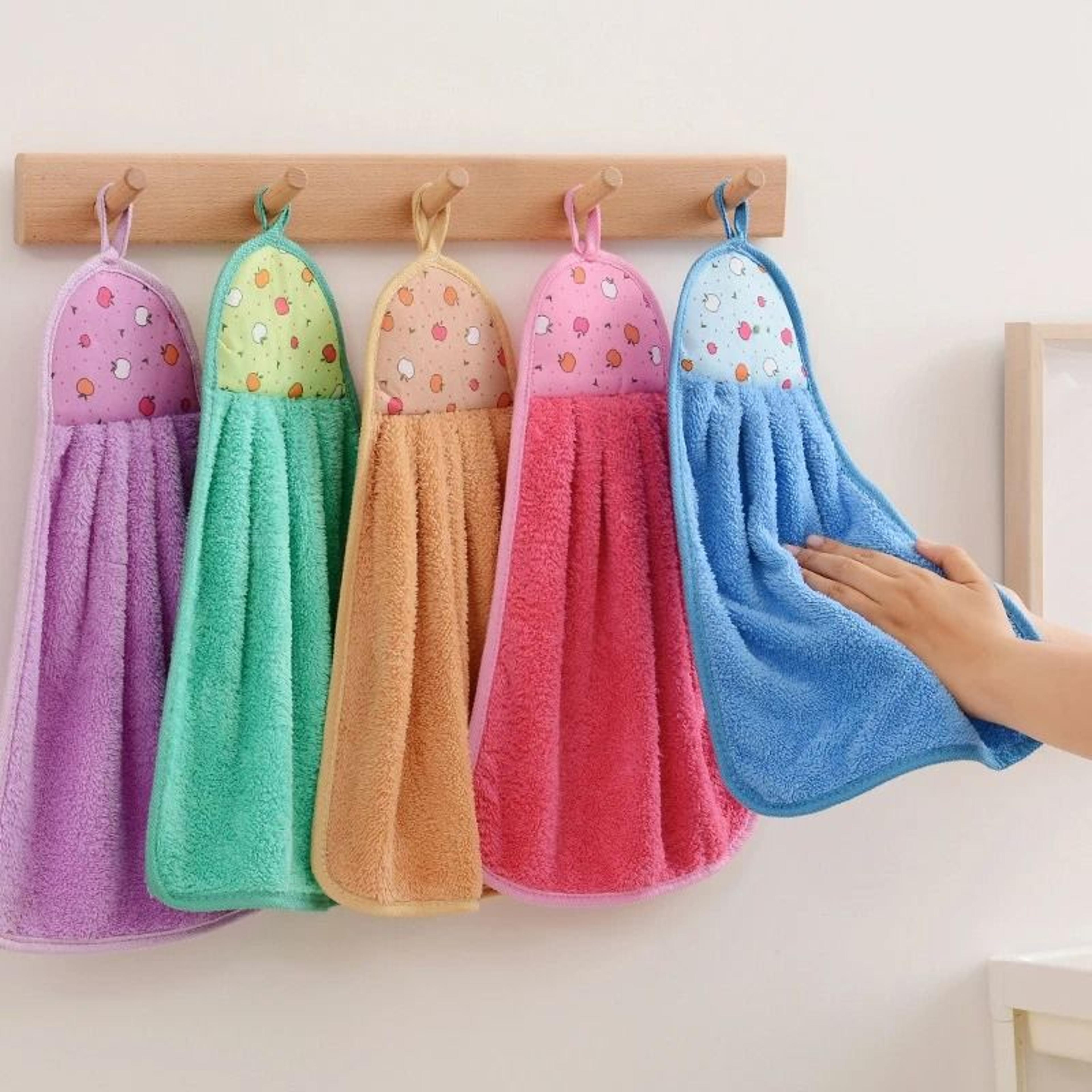 4pcs small hand towels for kitchen bathroom coral velvet soft quick dry absorbent cleaning cloths