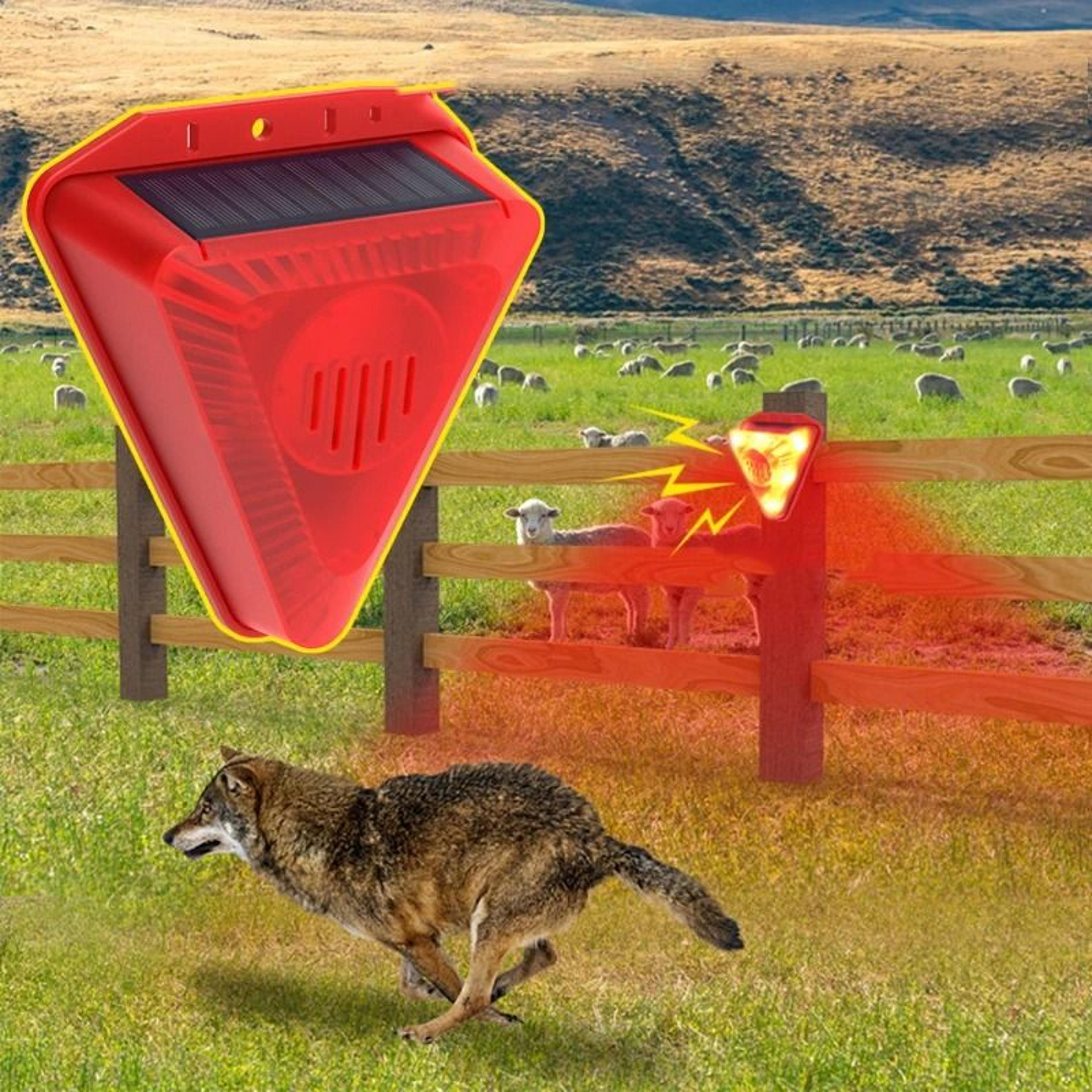 outdoor waterproof solar siren alarm lamp with wireless motion sensor and 129db sounder