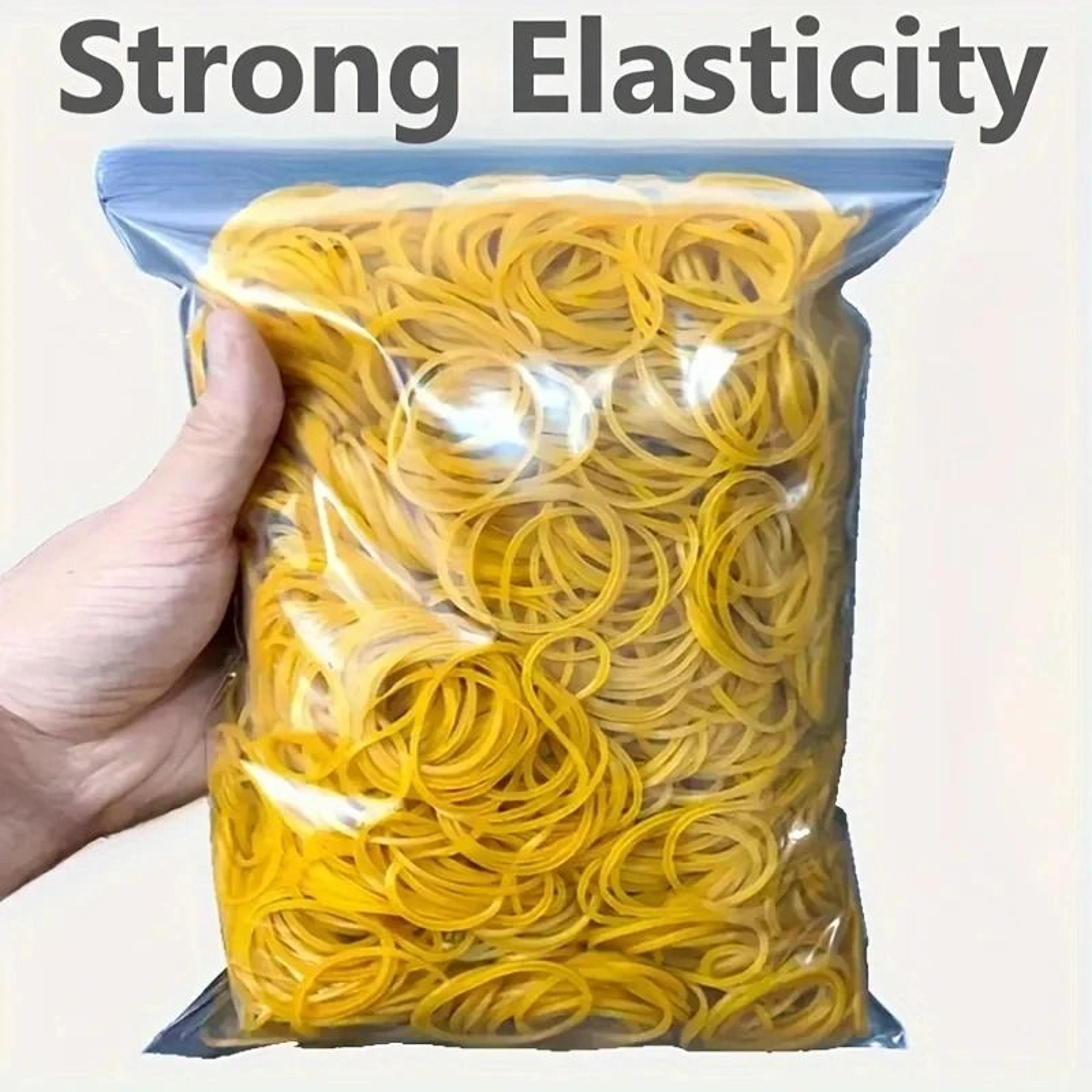high elastic yellow rubber band set - durable natural rubber for office and home organization