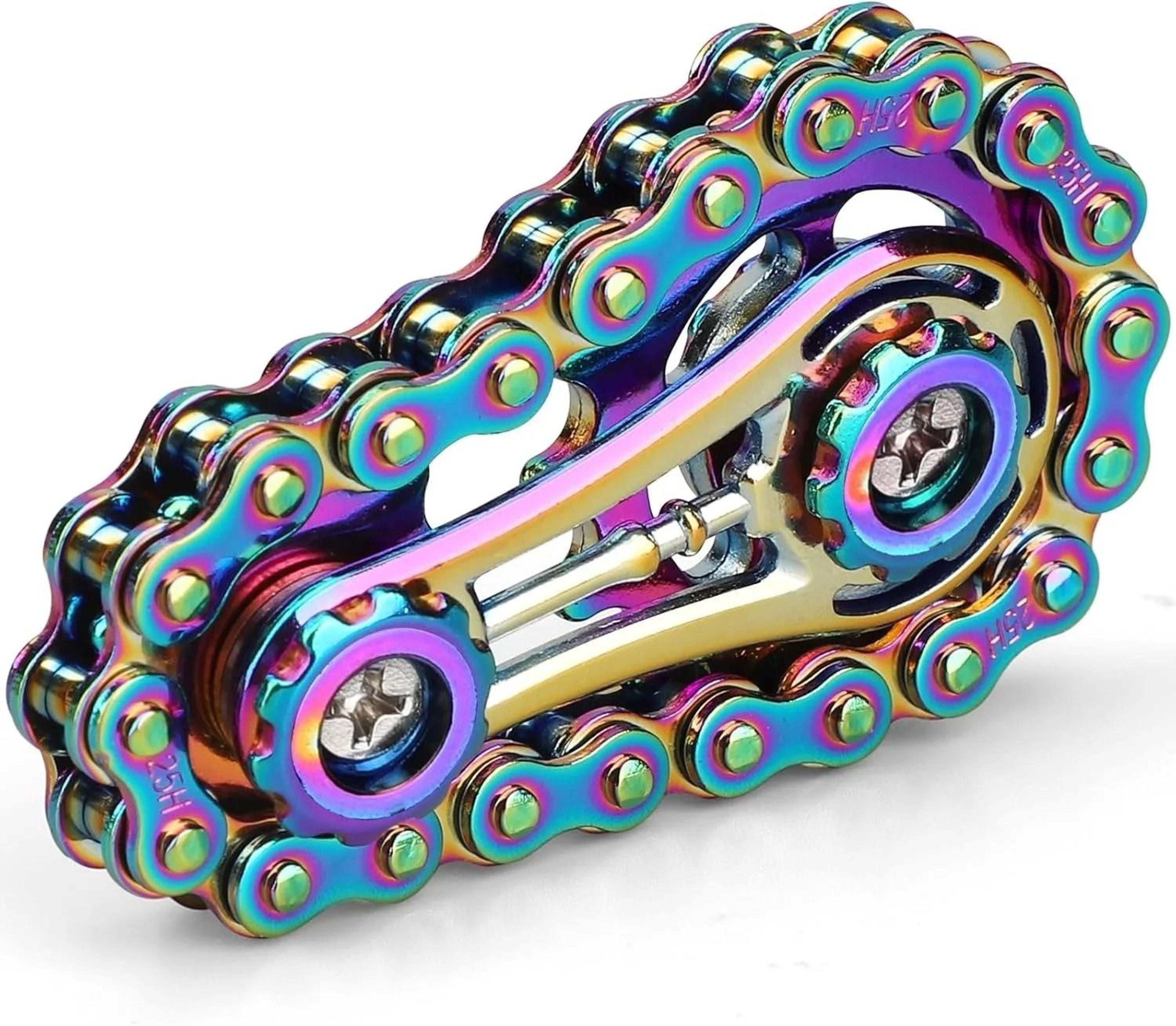 sensory bike chain edc metal fidget spinner anti-stress relief toy for adhd and autism