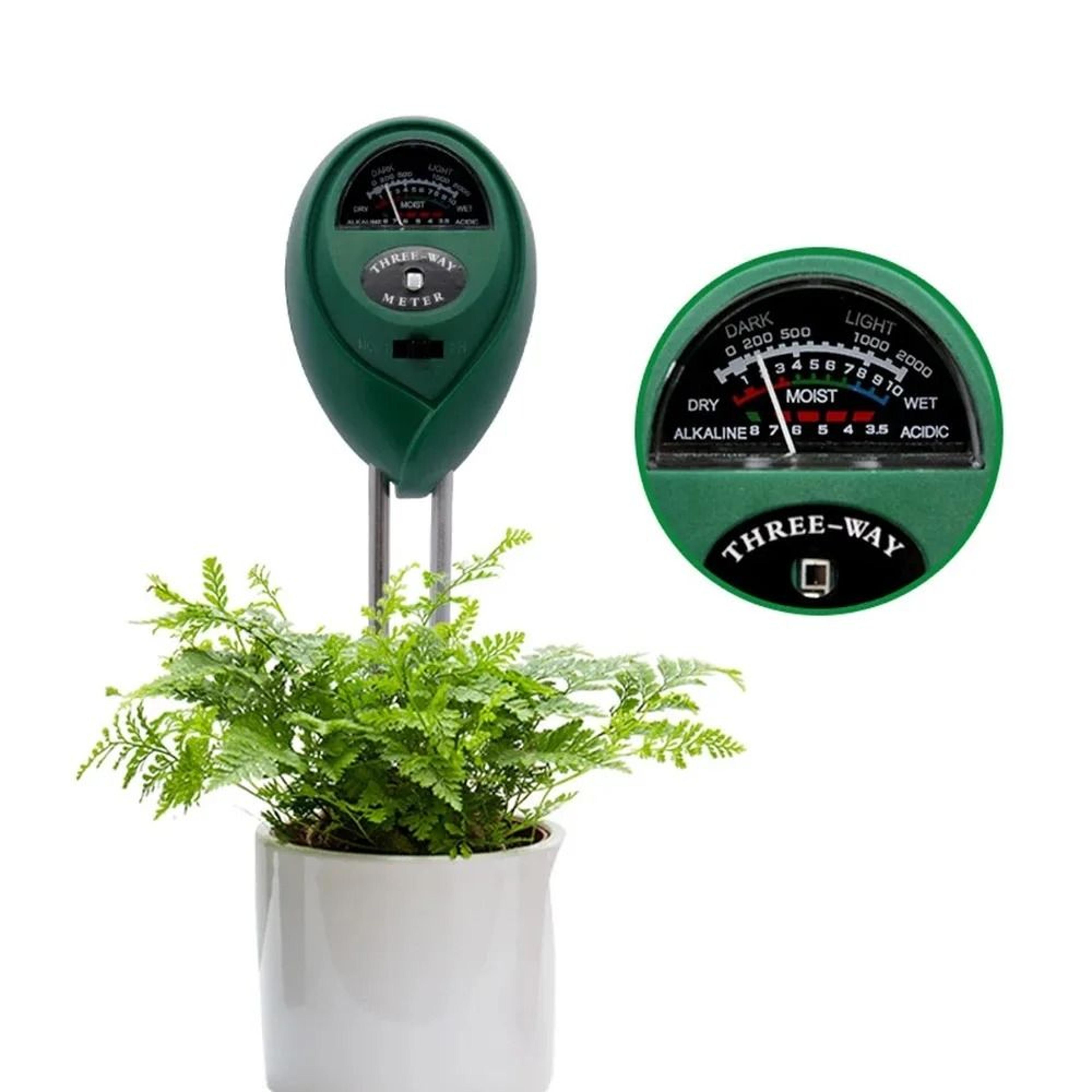 precision 3-in-1 soil ph meter with sunlight and moisture sensor for garden health monitoring