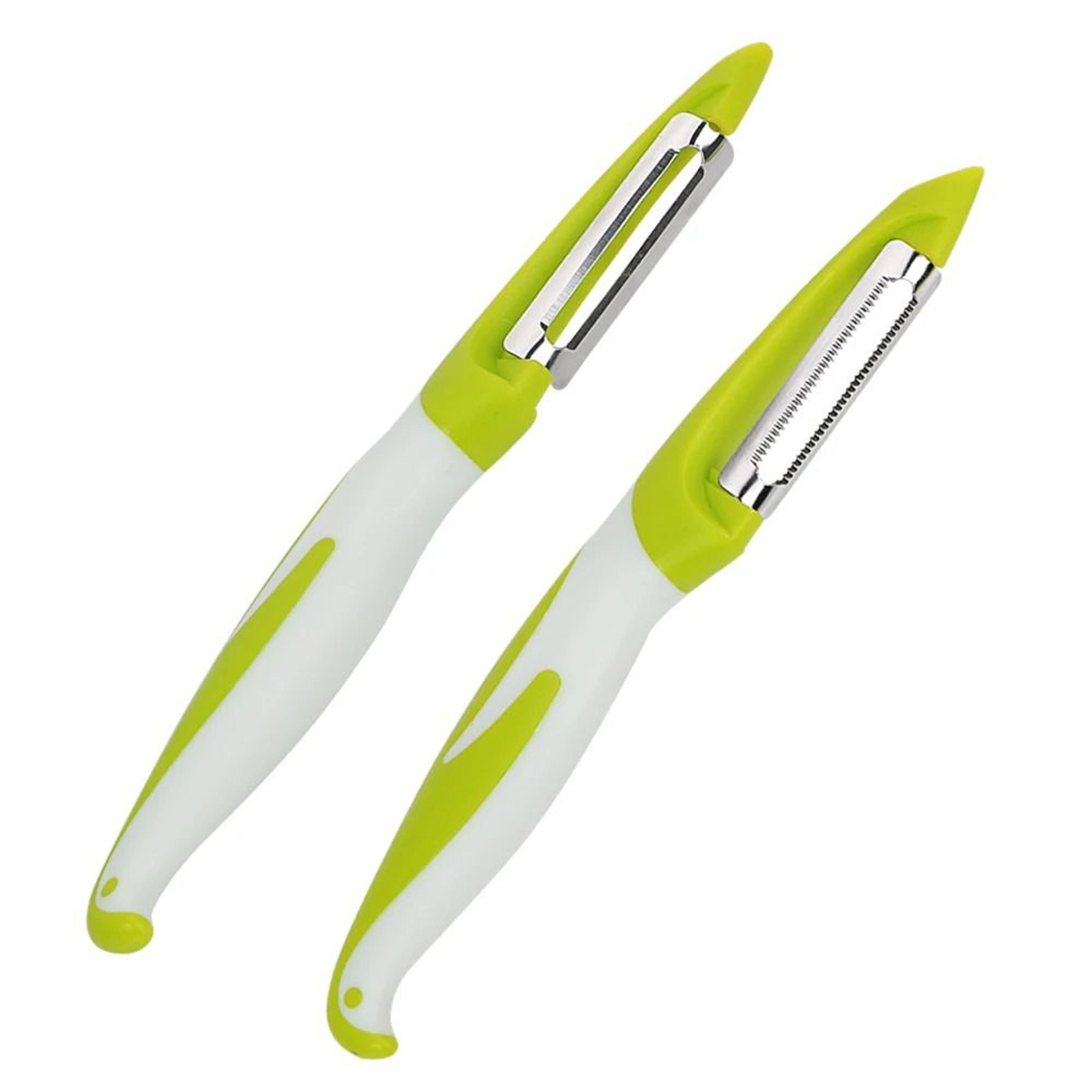 razor sharp stainless steel vegetable peeler and fruit zester for professional kitchen prep