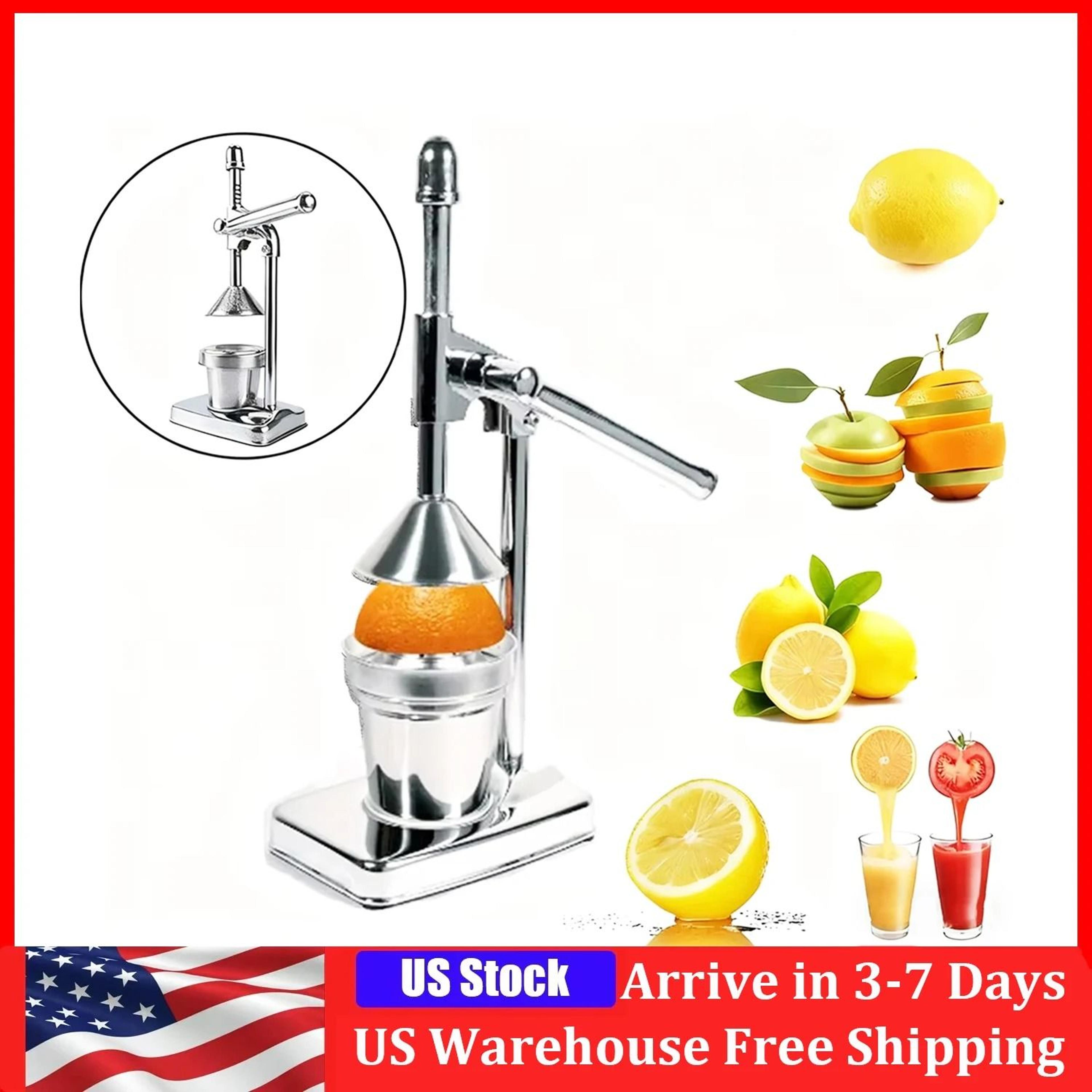 commercial-grade stainless steel manual citrus juicer and handheld fruit squeezer extractor