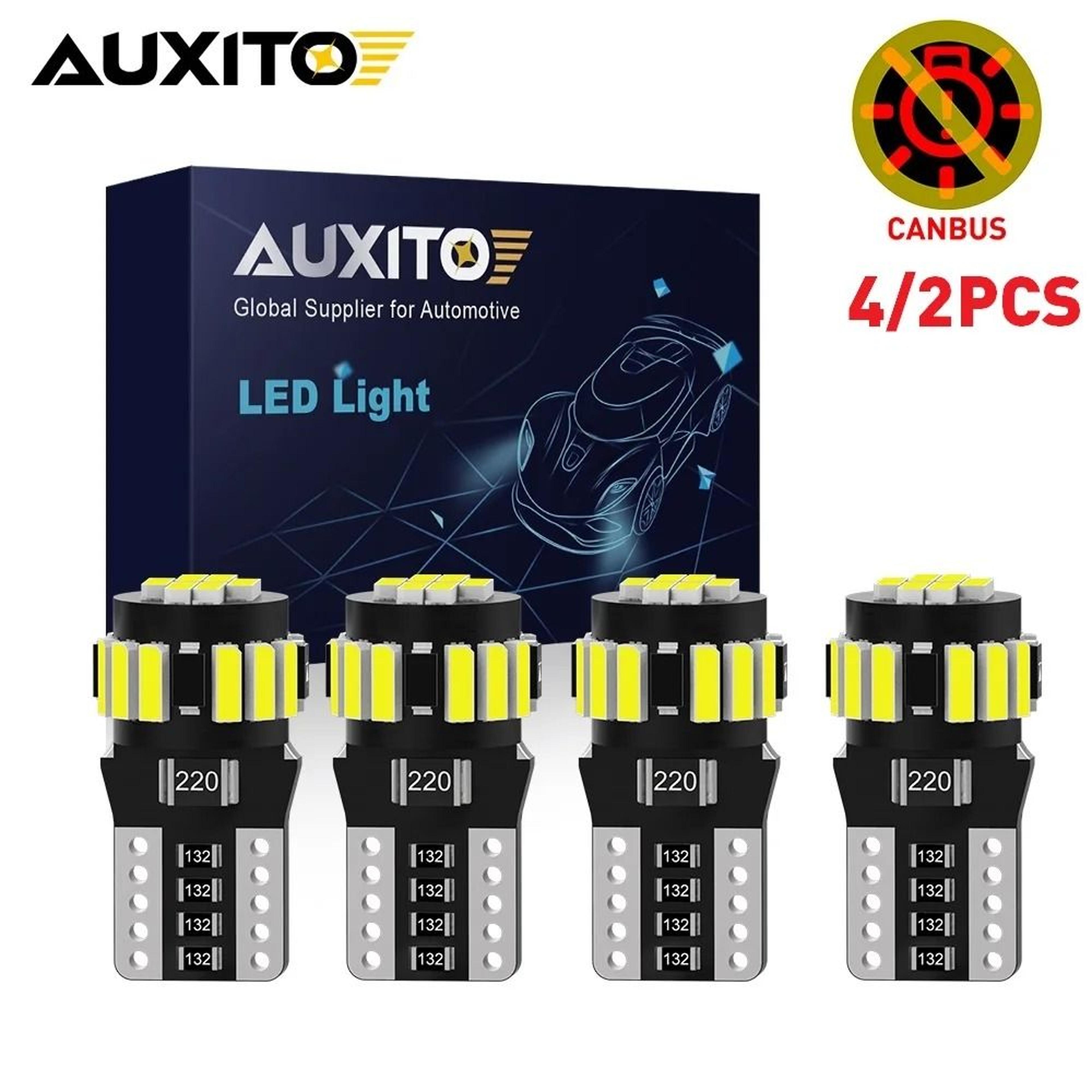 auxito w5w t10 canbus led interior & parking bulbs - 190lm high-intensity lighting