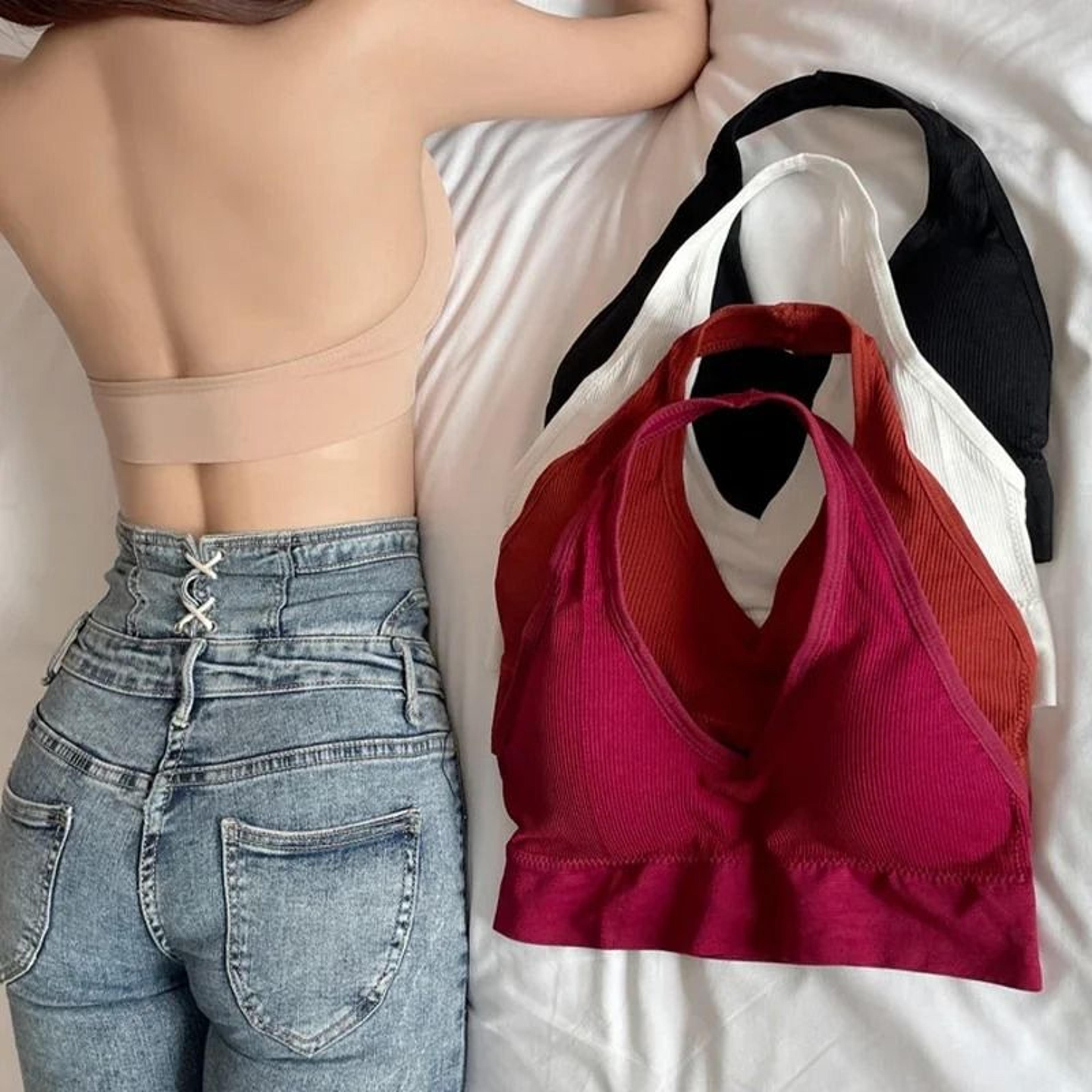 sexy halter backless camisole - soft wire-free sport bra & crop top