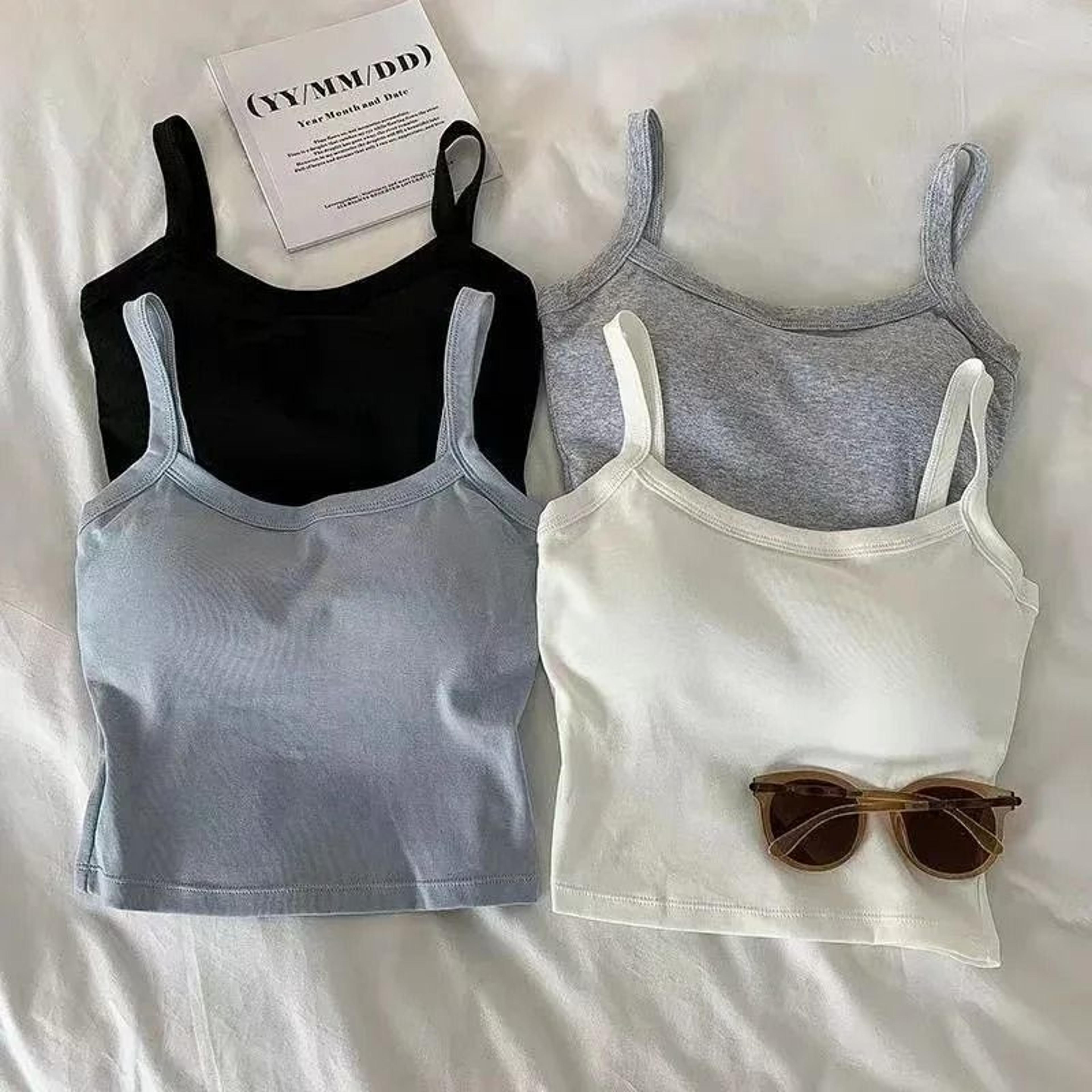 womens sexy sleeveless crop top - basic fashion camisole & tube top