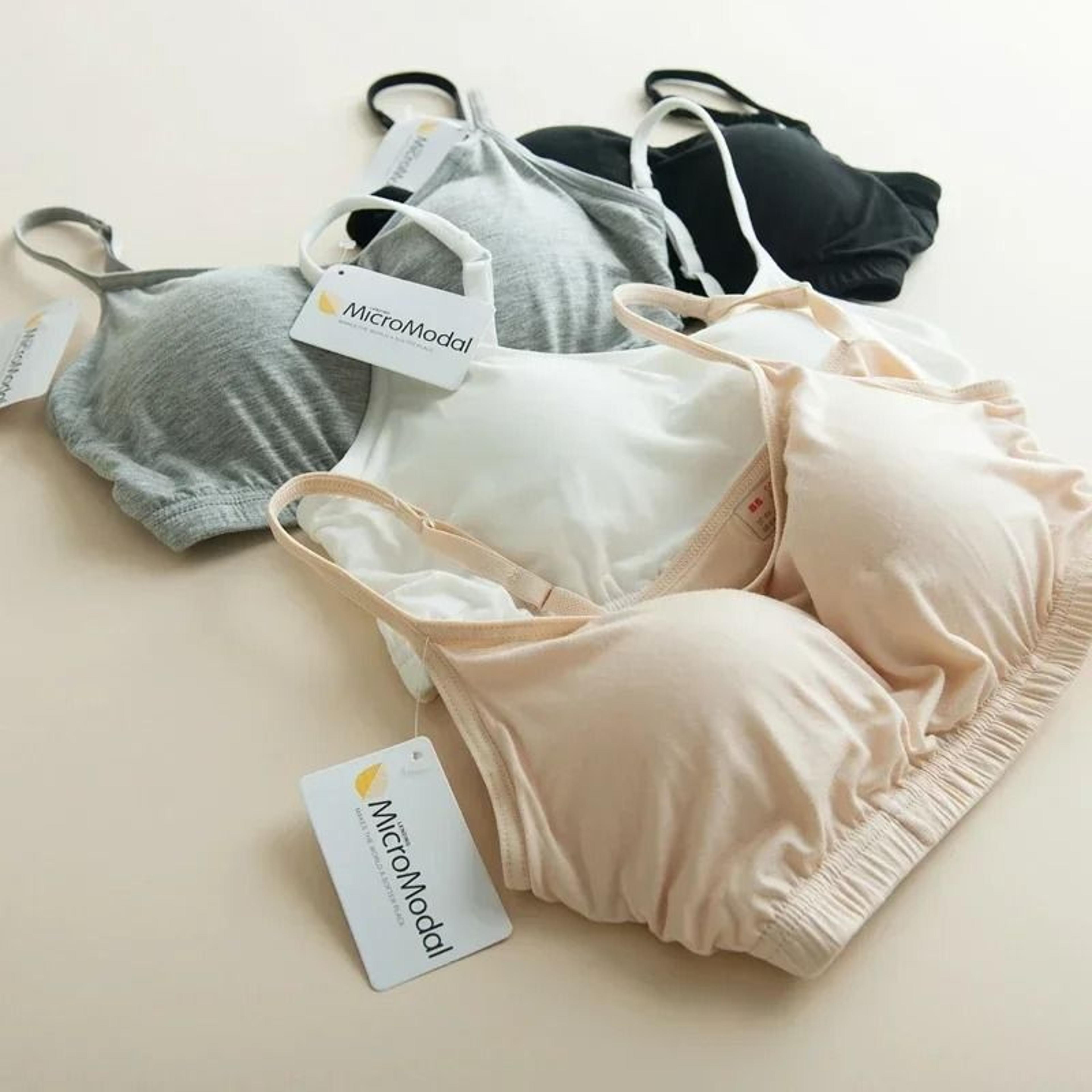 womens modal wireless sports camisole - integrated chest pad crop vest