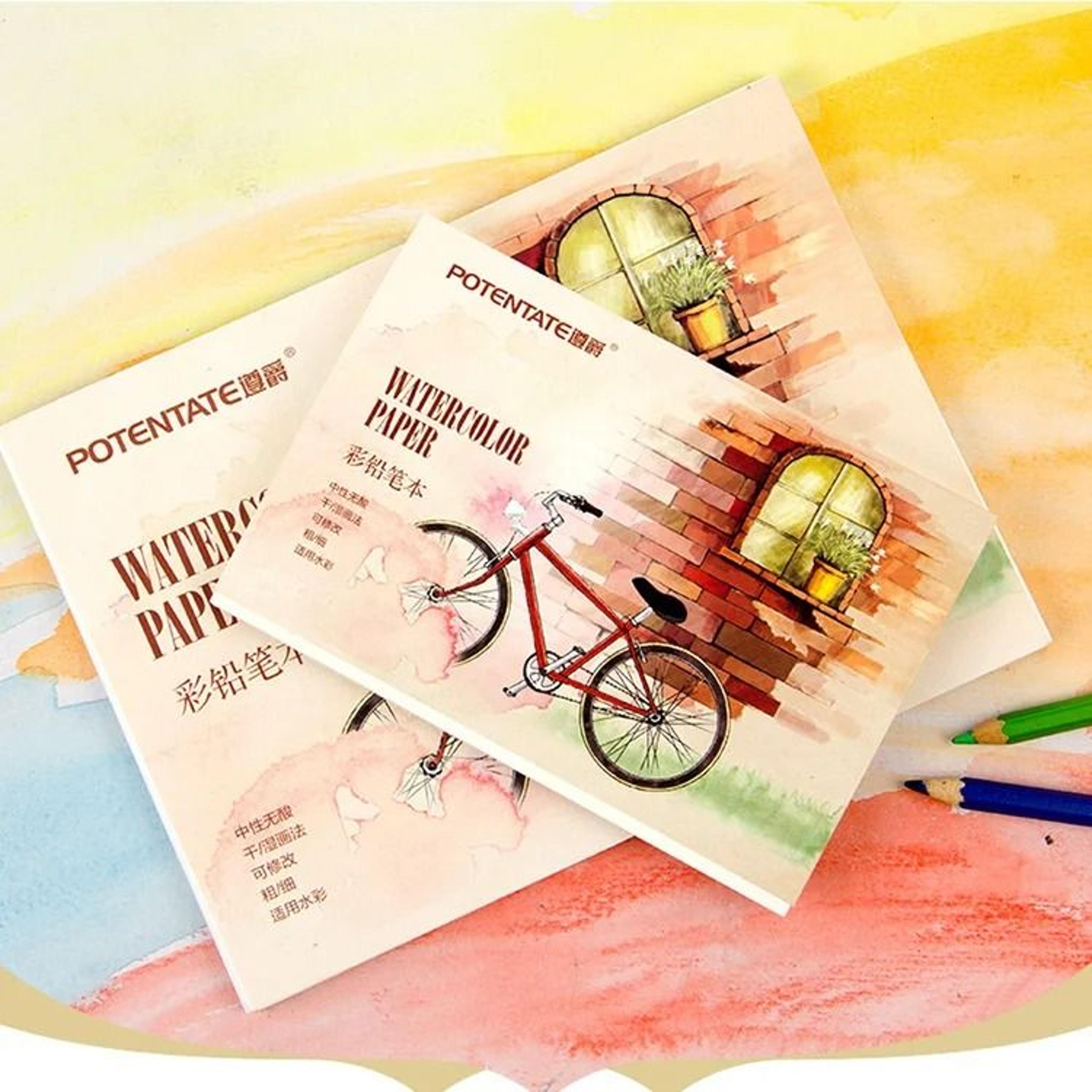 a5/a6 300gsm professional watercolor sketchbook 12 sheets heavyweight drawing handbook