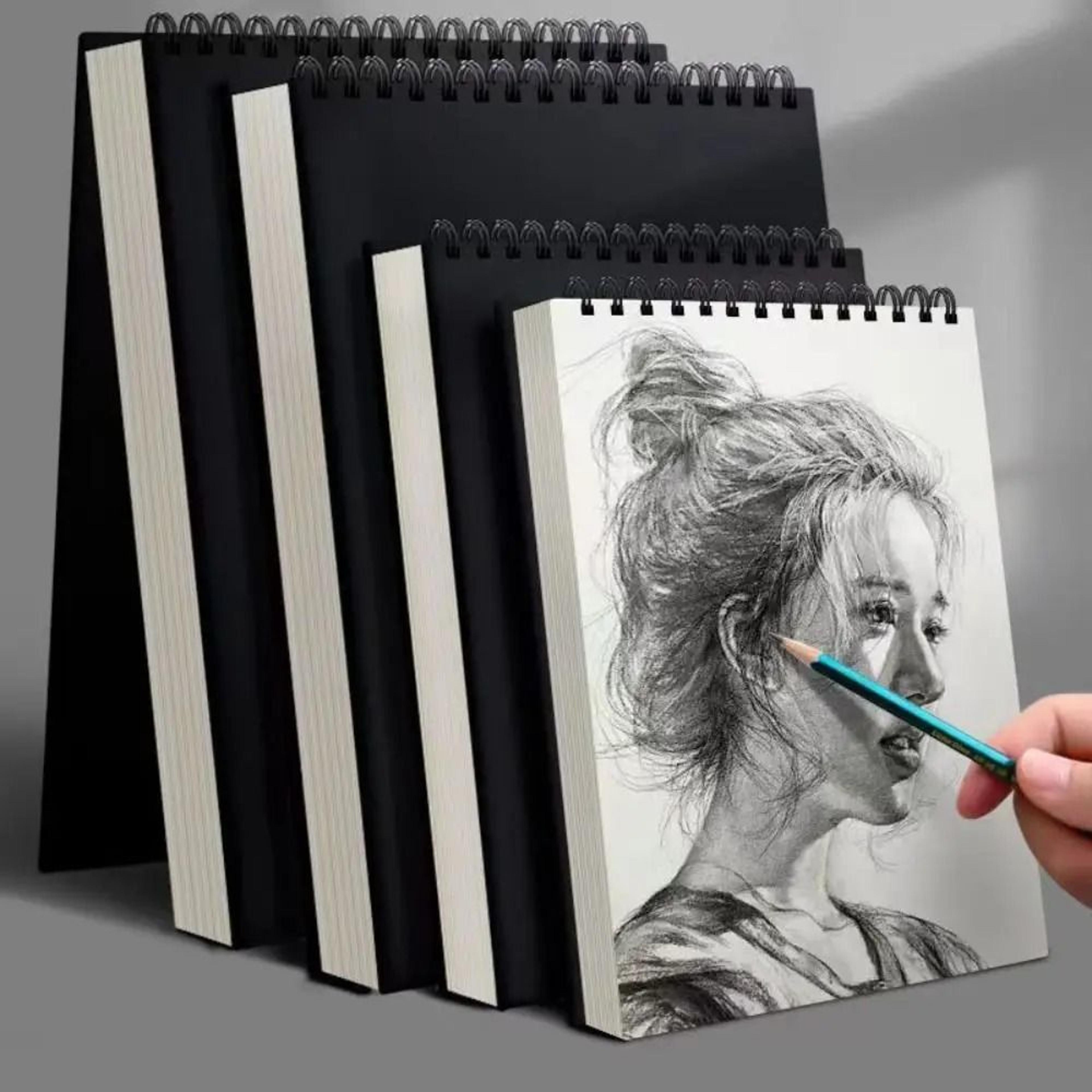 spiral-bound artist sketchbook | eco-friendly thick acid-free paper for sketching & oil painting