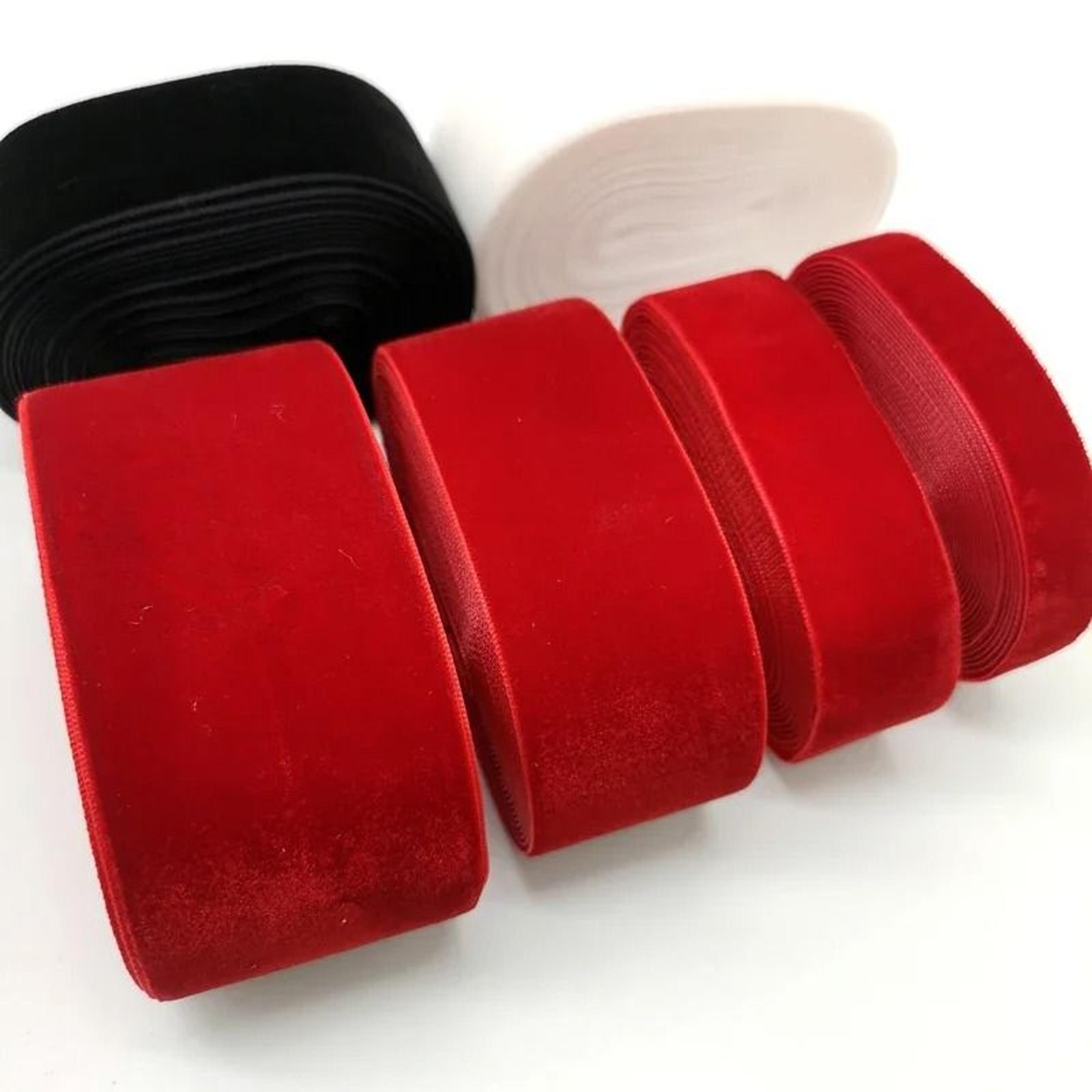 professional multi-width velvet ribbon | premium 5-yard wedding, gift wrapping & diy bowknot system