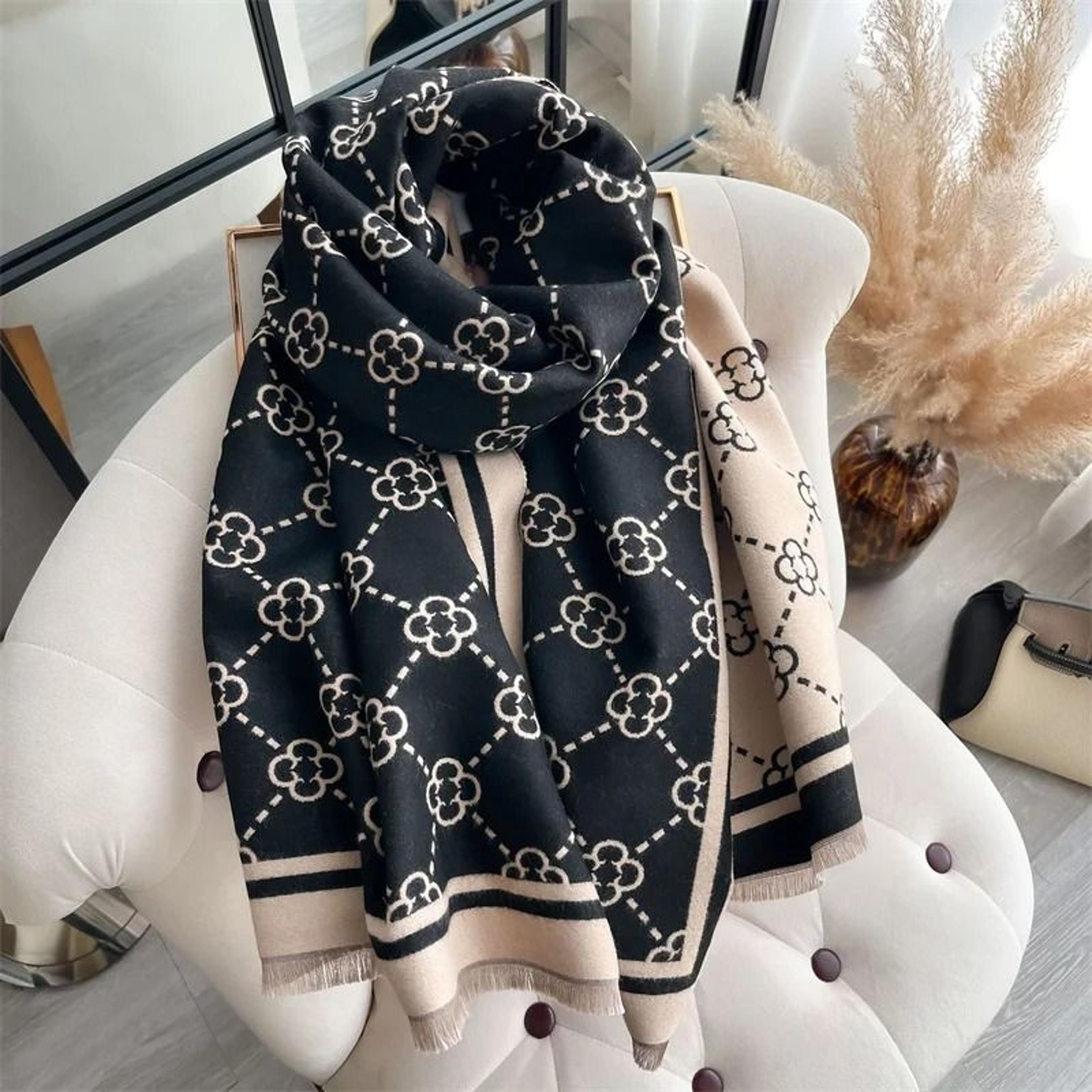 luxury plaid cashmere-feel scarf | womens winter pashmina shawl & heavyweight blanket wrap system