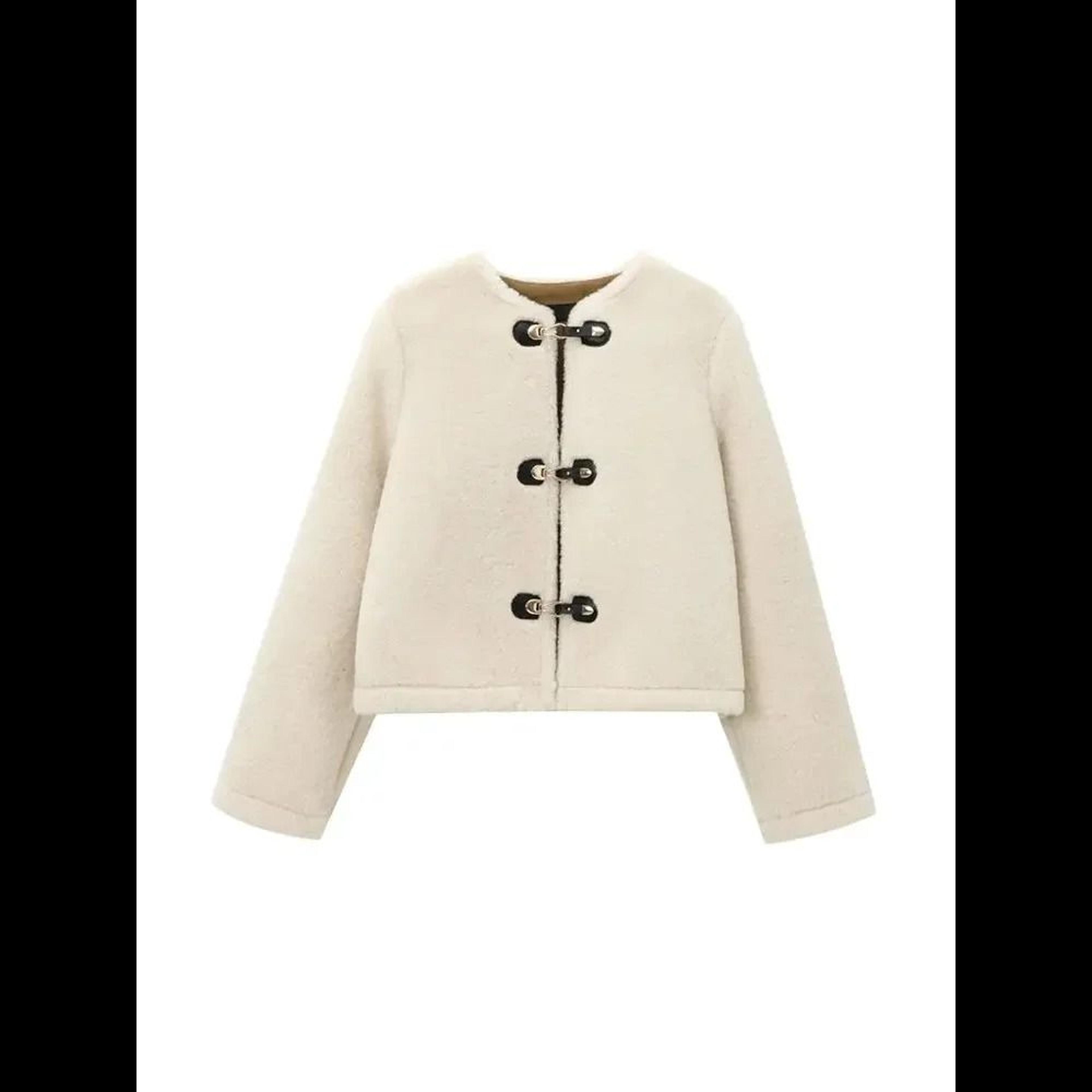 2025 womens thick faux fur jacket | premium warm toggle outerwear & chic long sleeve autumn coat