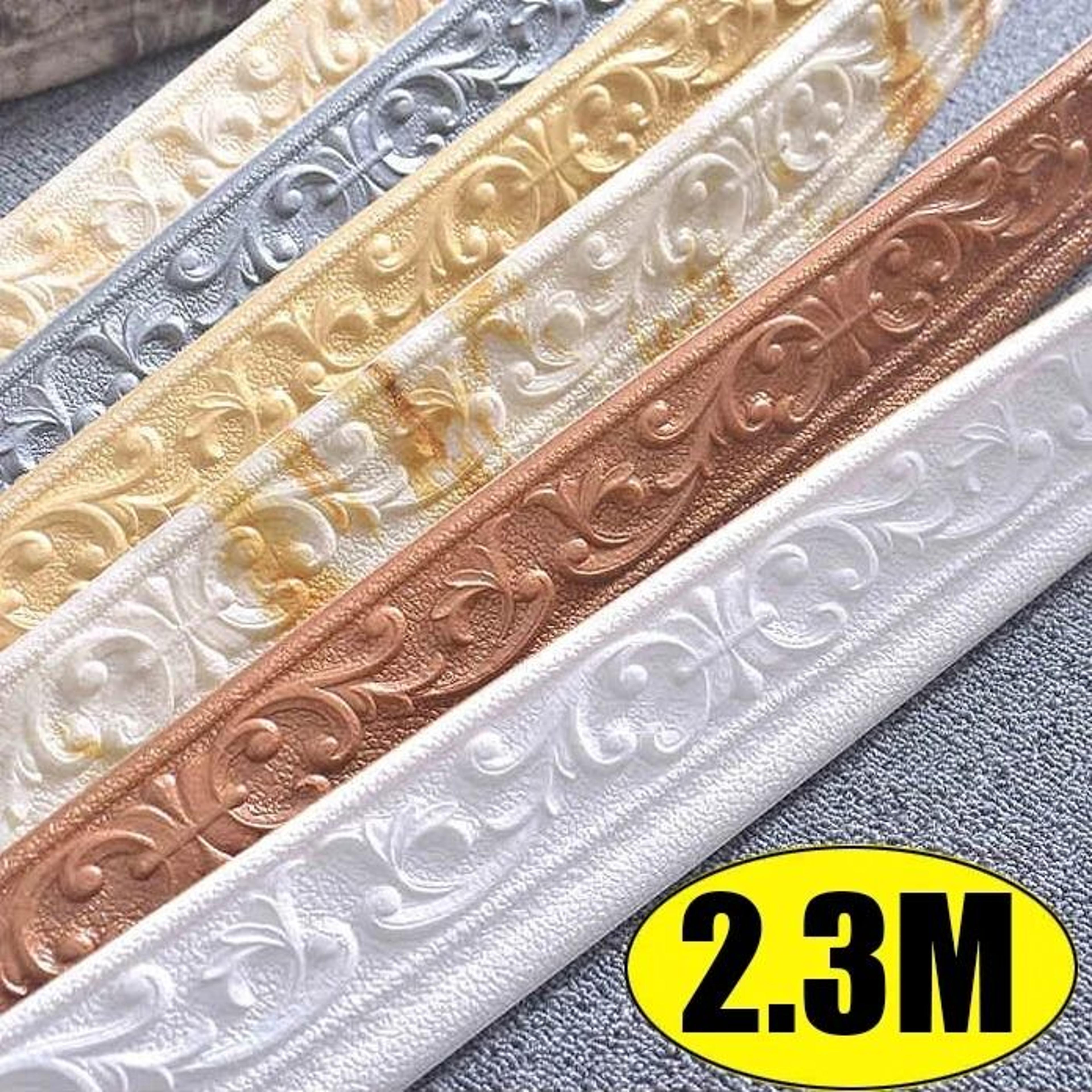 3d foam wall edge strip stickers self adhesive waterproof baseboard wallpaper border