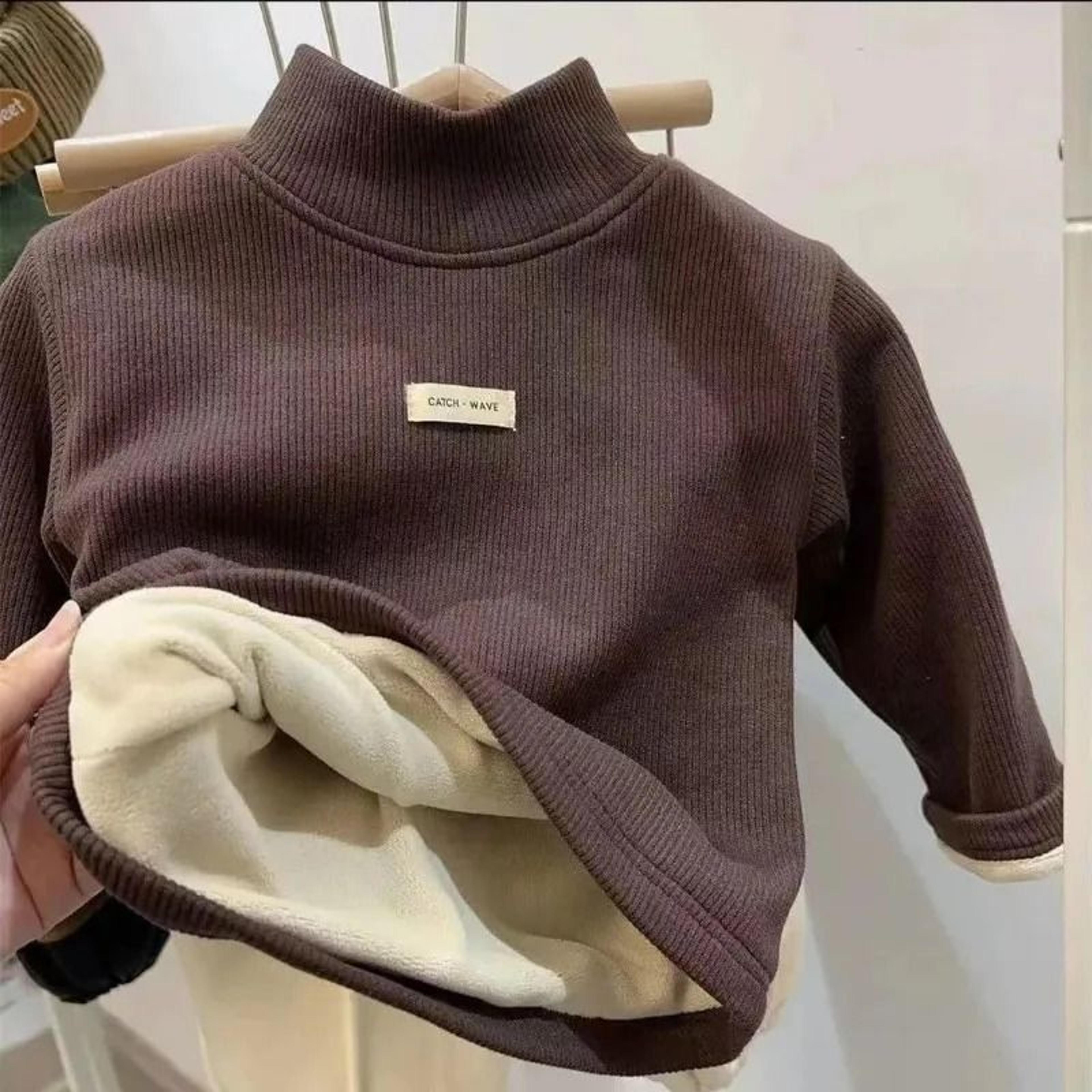 childrens autumn winter half high neck pullover long sleeve bottom shirt