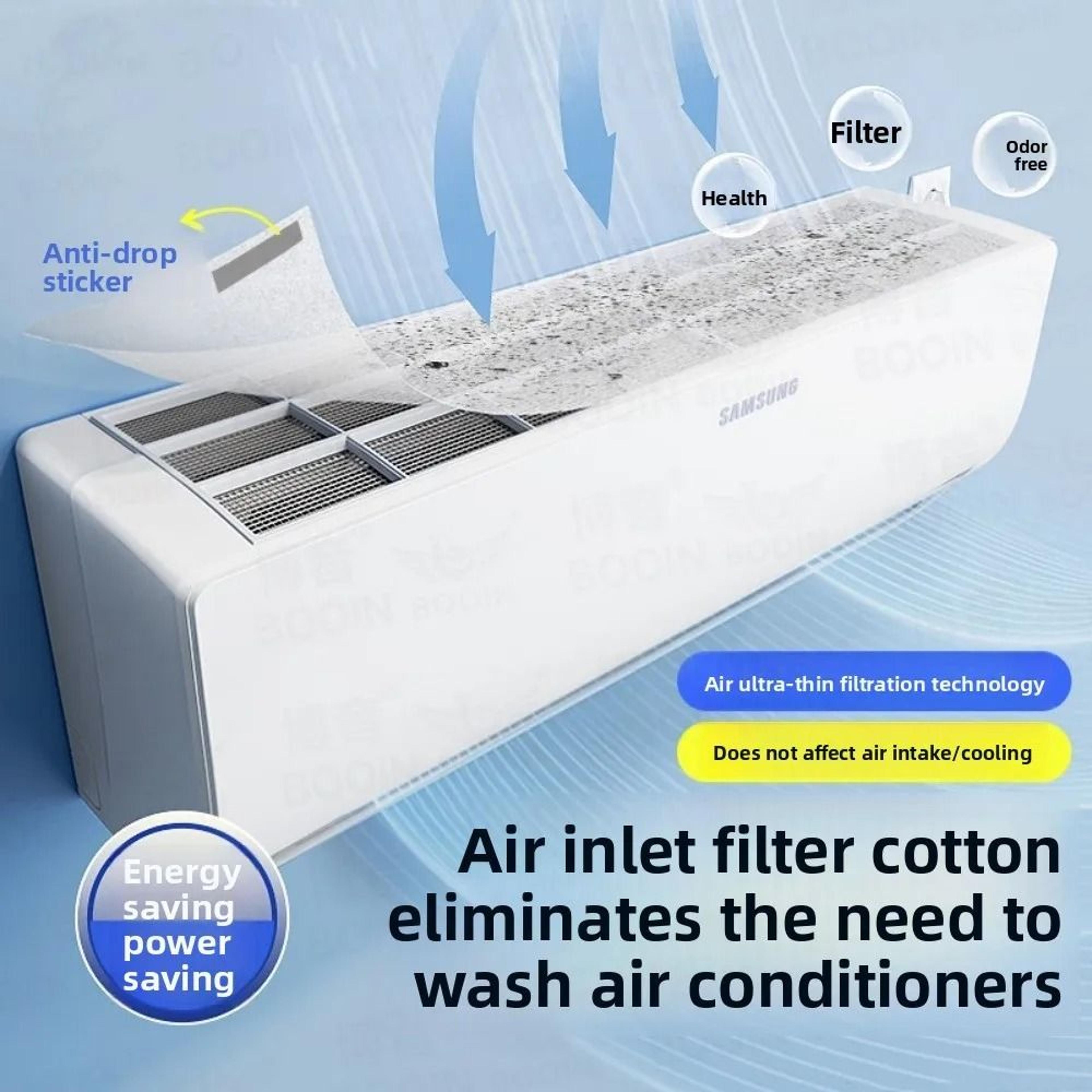 5pcs universal disposable air conditioning filter pad anti-dust inlet sheet