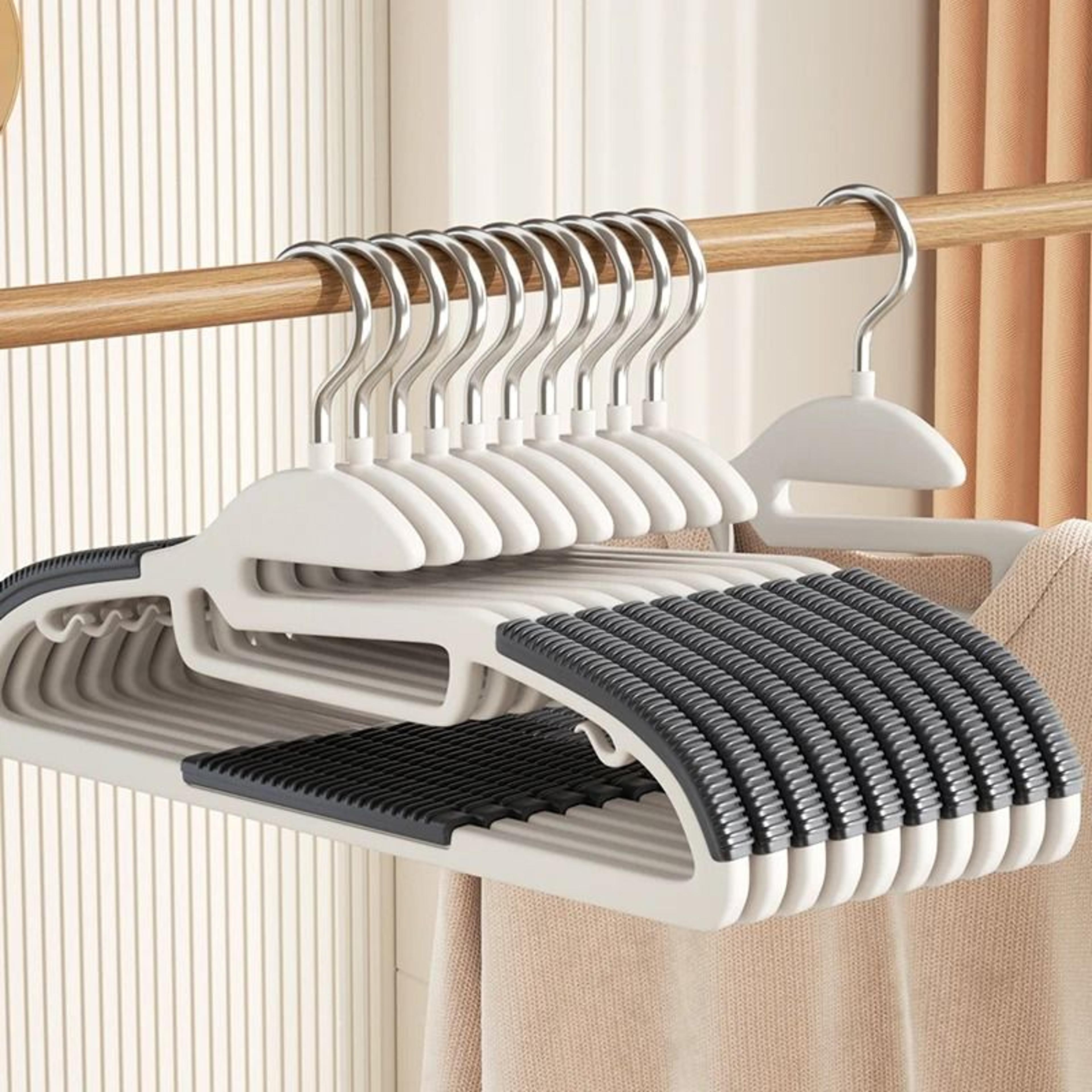 10pcs multifunctional wet and dry household hanger anti-slip wardrobe organizer