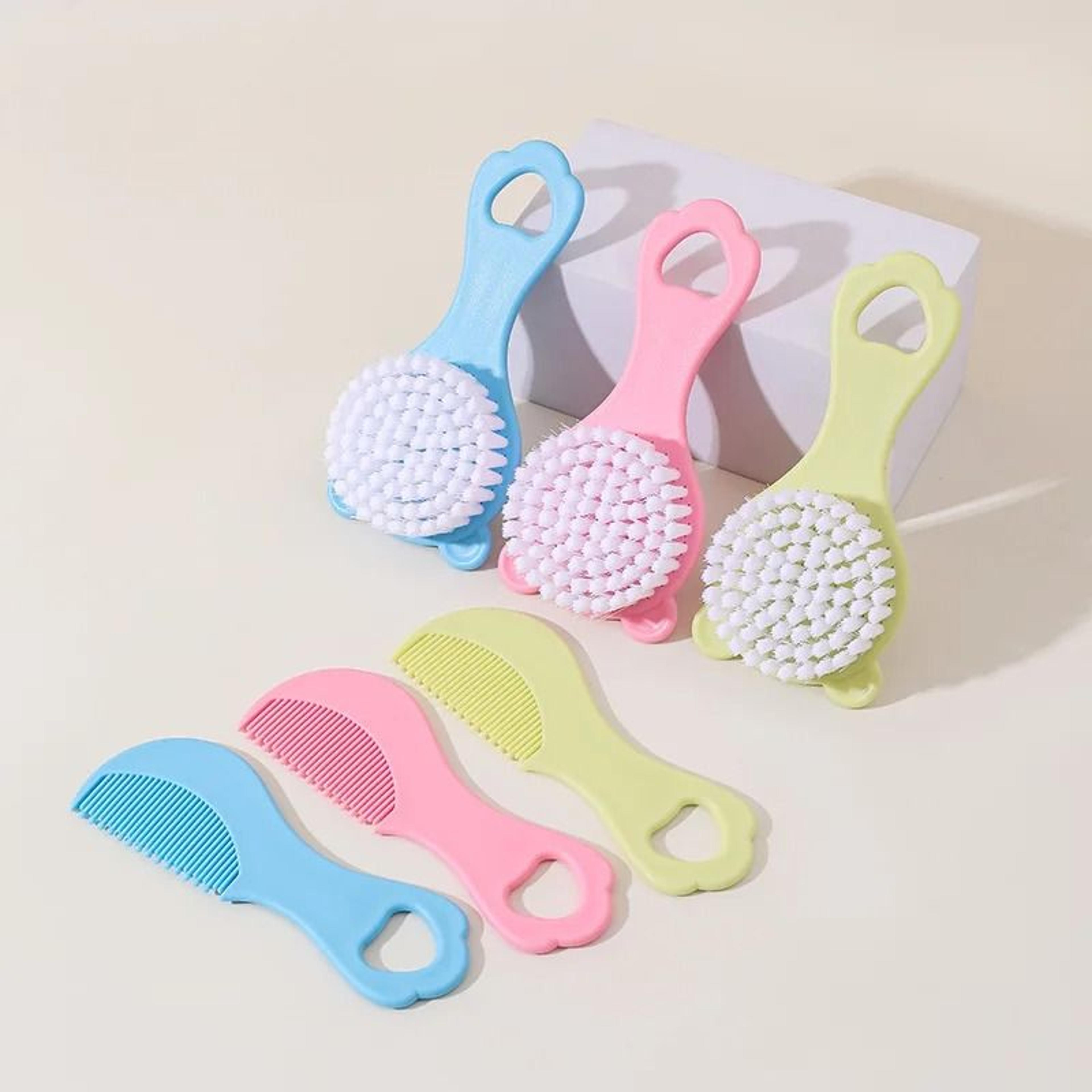brush & comb set for newborn scalp cradle hair care for delicate skin