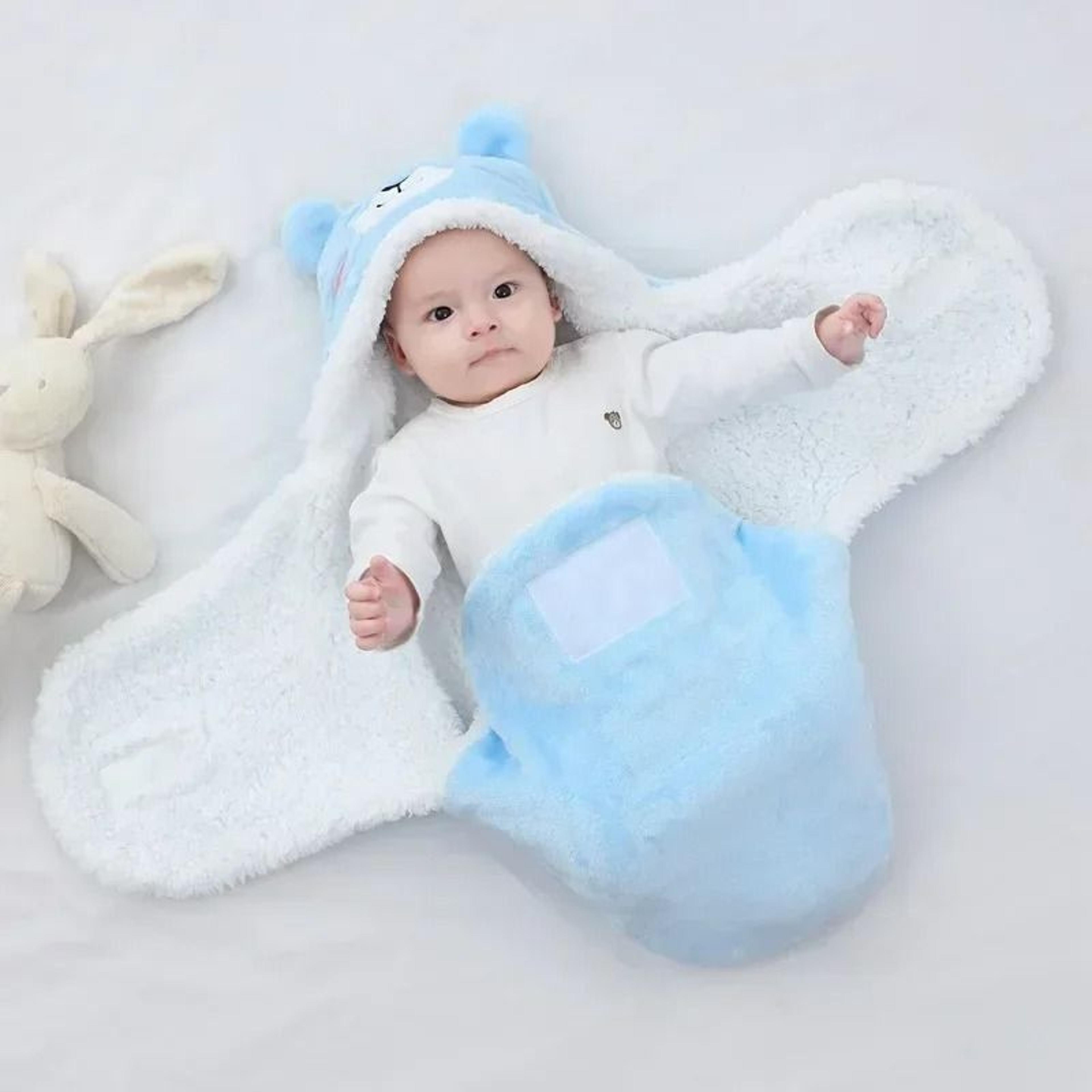 newborn baby pure velvet cartoon swaddle quilt autumn & winter wrapped cover