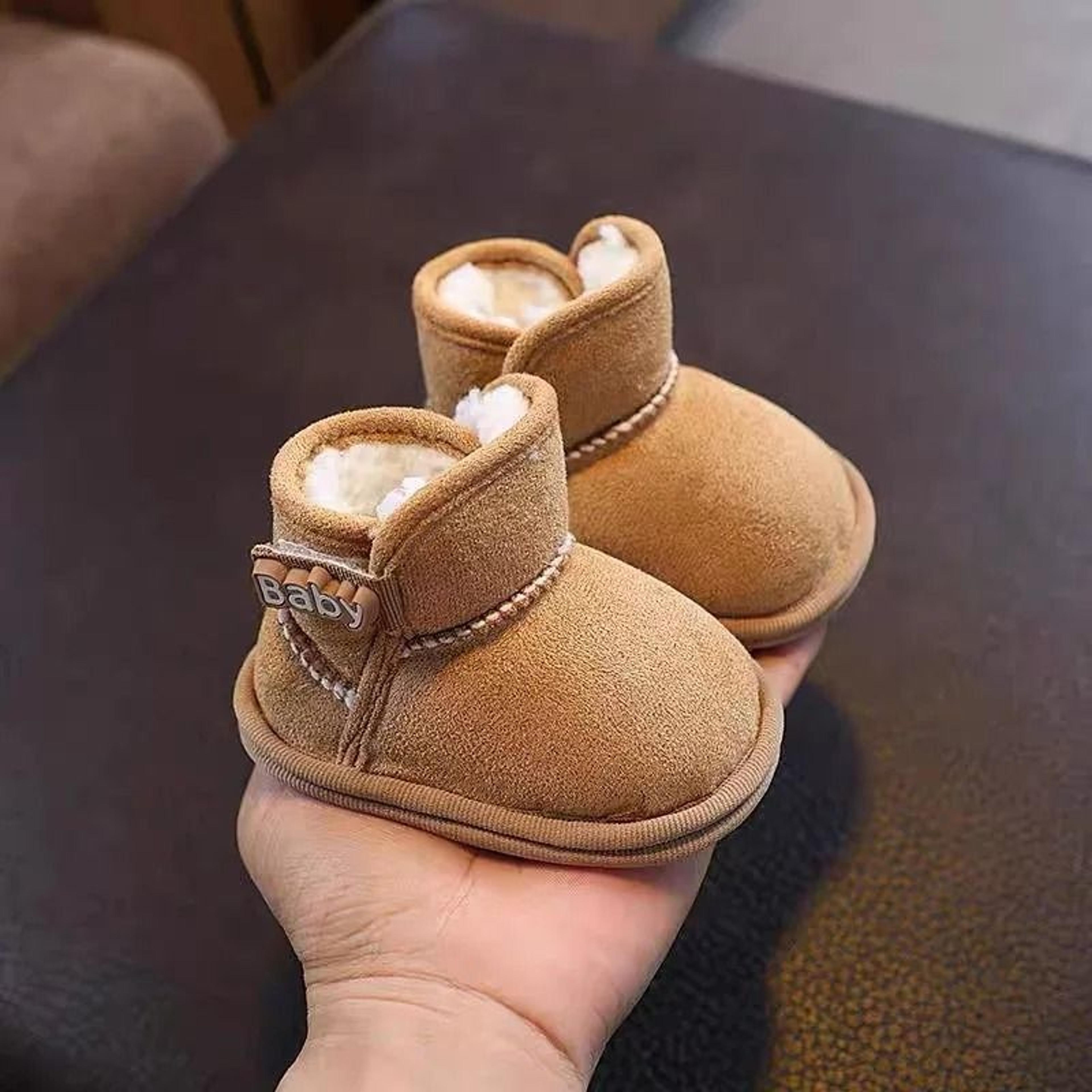 newborn baby snow boots warm plus fleece non-slip thickened winter shoes
