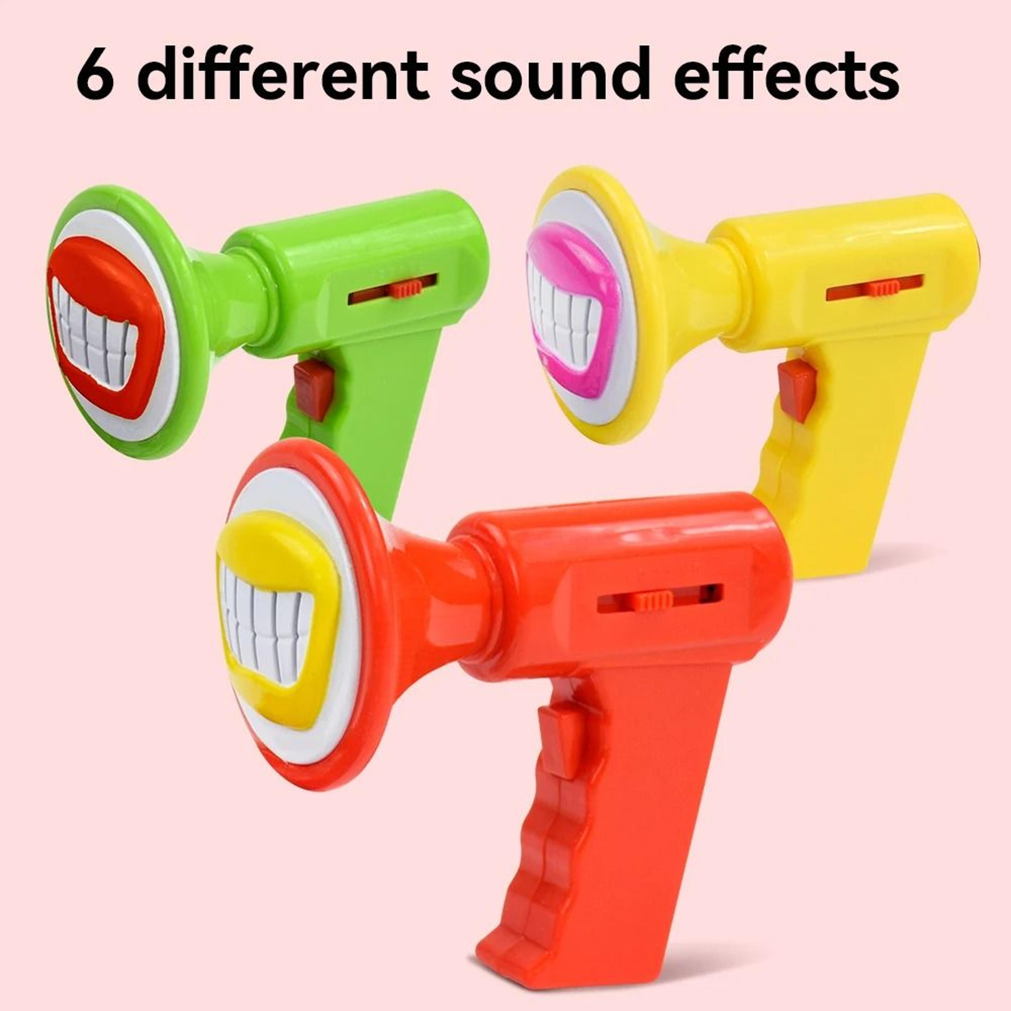 childrens voice changer handheld amplifier with 6 parody sound effects