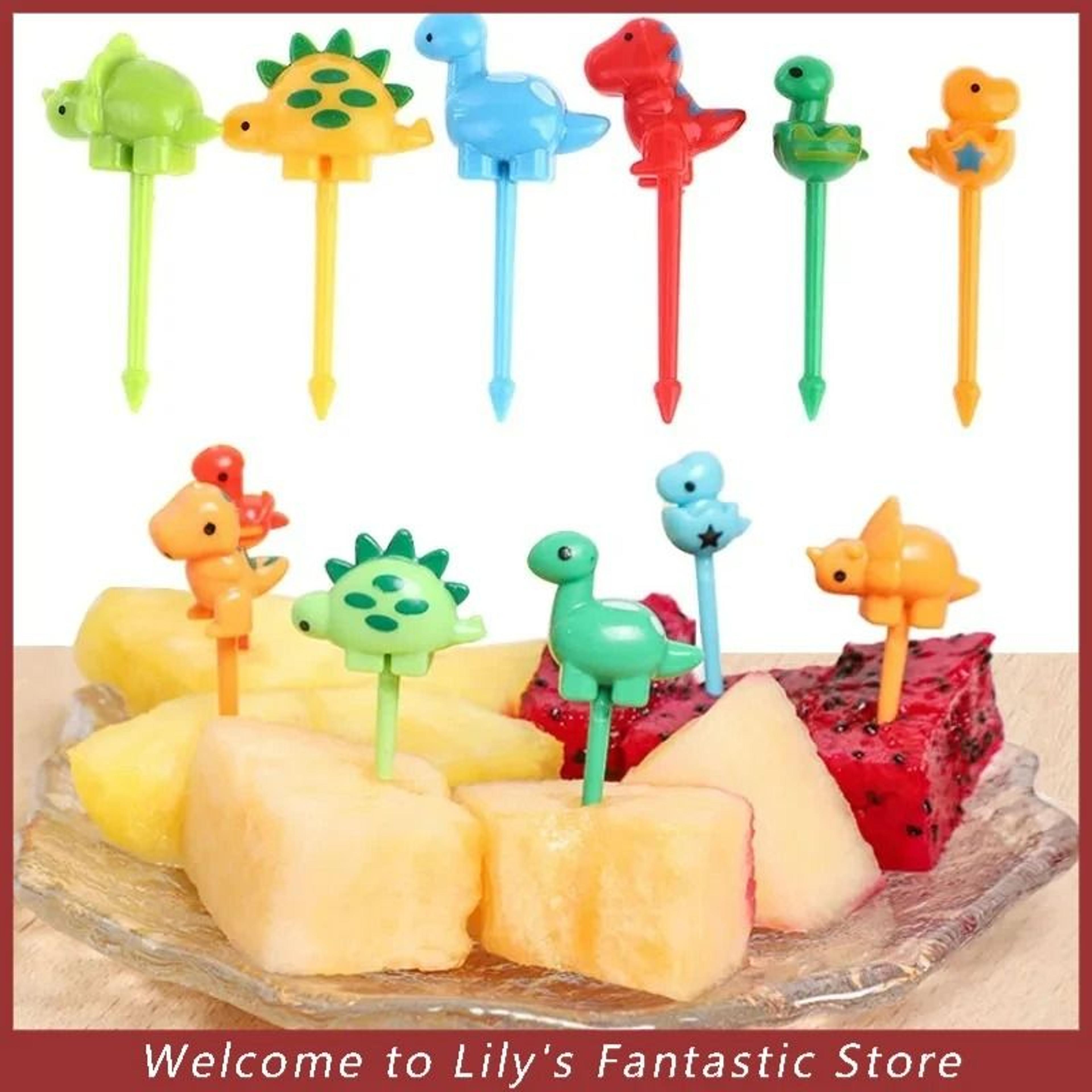animal fruit fork set – mini cartoon food-grade bento lunch accessories