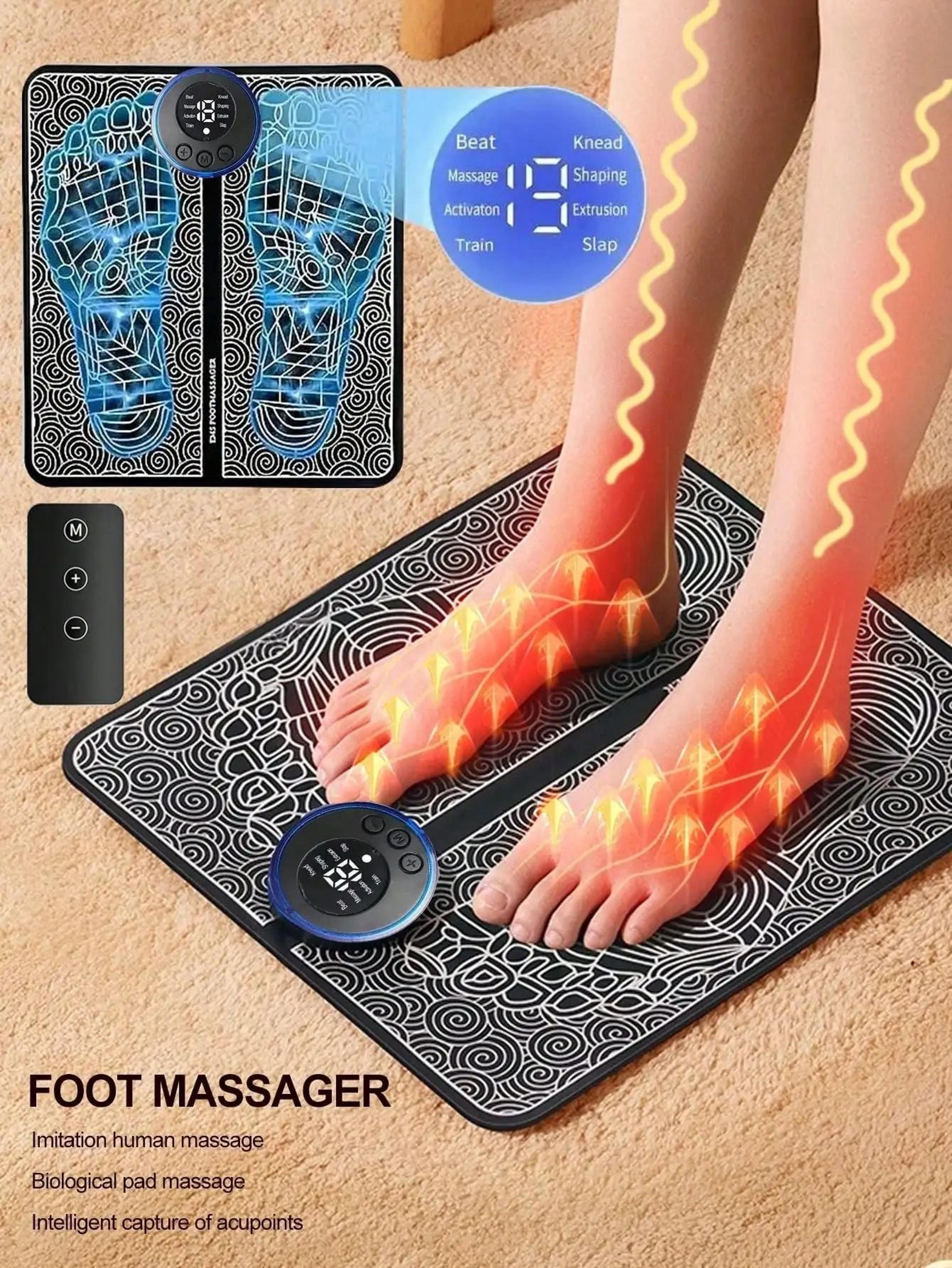 ems pulse foot therapy system – premium acupoint massage machine & physical therapy pad