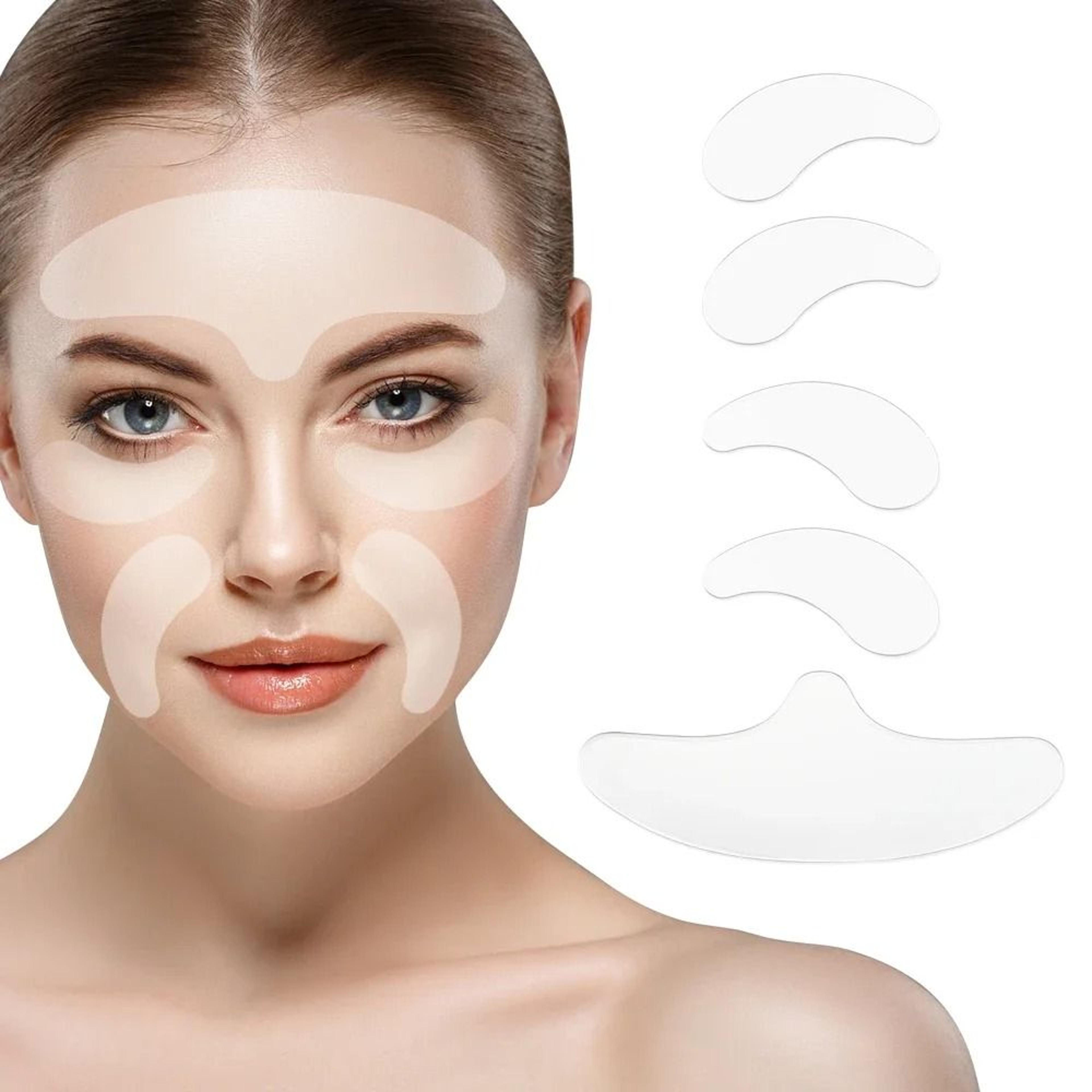 derma-align five-zone recovery system – premium 5-piece reusable silicone anti-wrinkle set