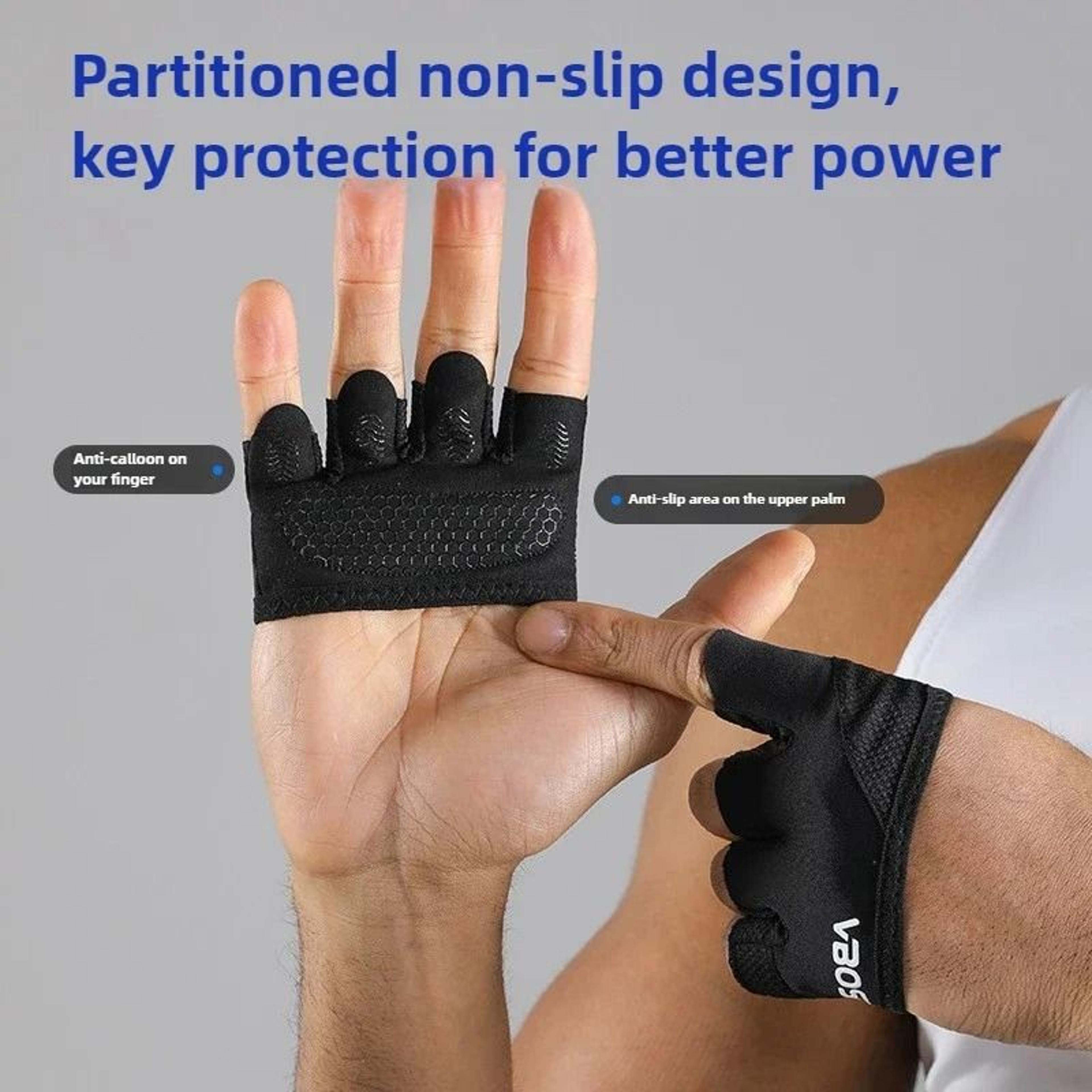 aero-grip kinetic four-finger workout gloves premium non-slip fitness and training gear