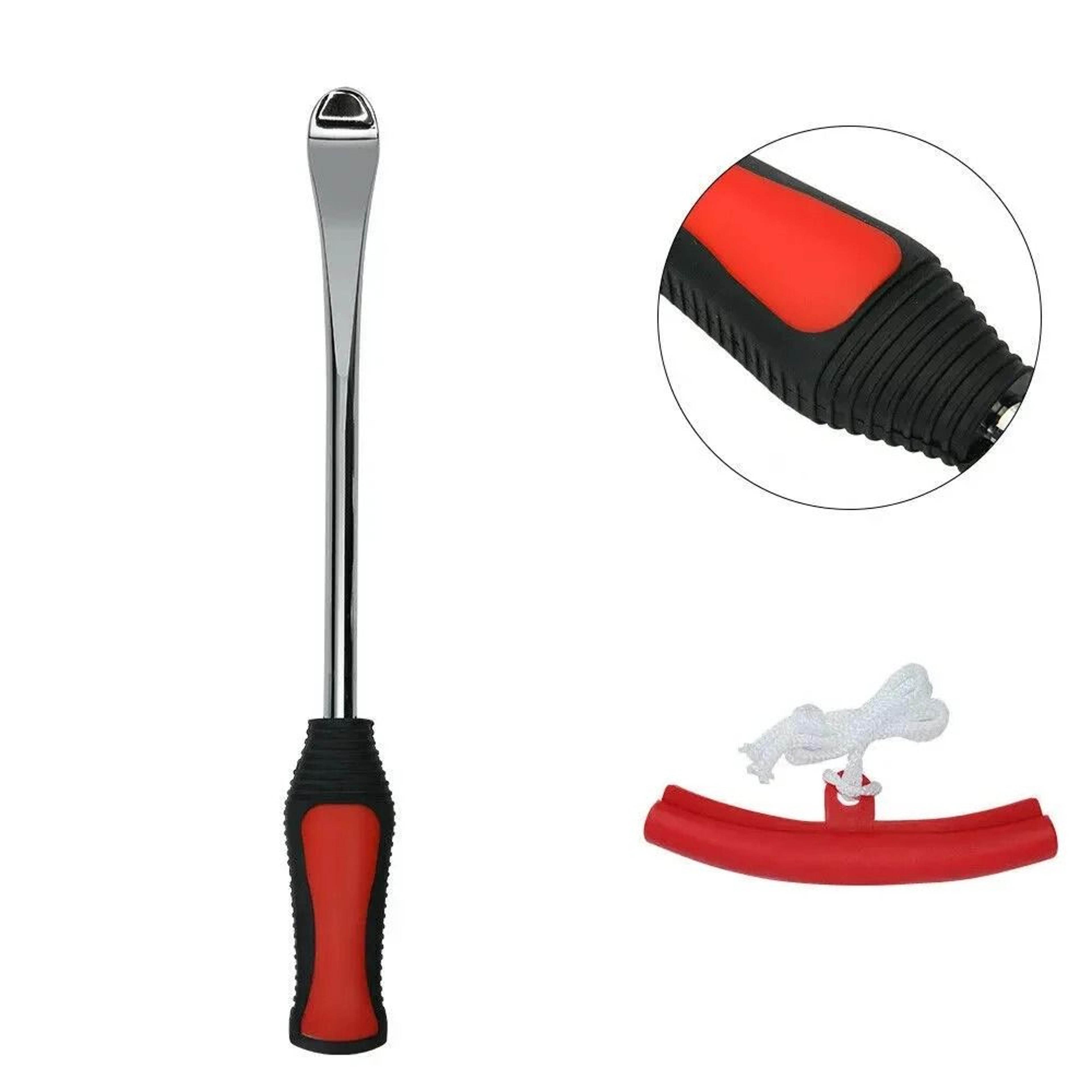 motorcycle and bicycle tire changing lever kit with rim protectors