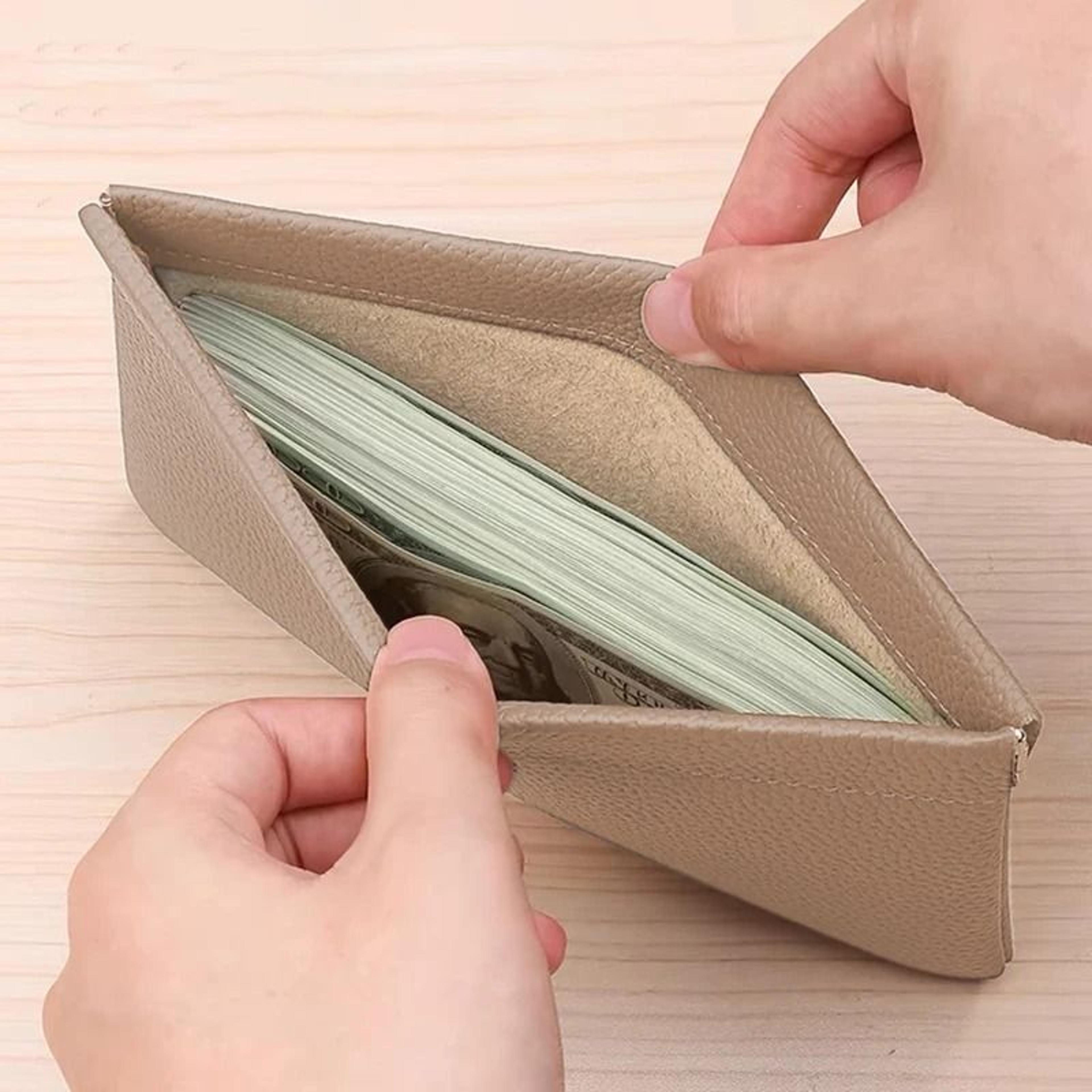 self-closing artificial leather pouch and high-performance travel document architecture