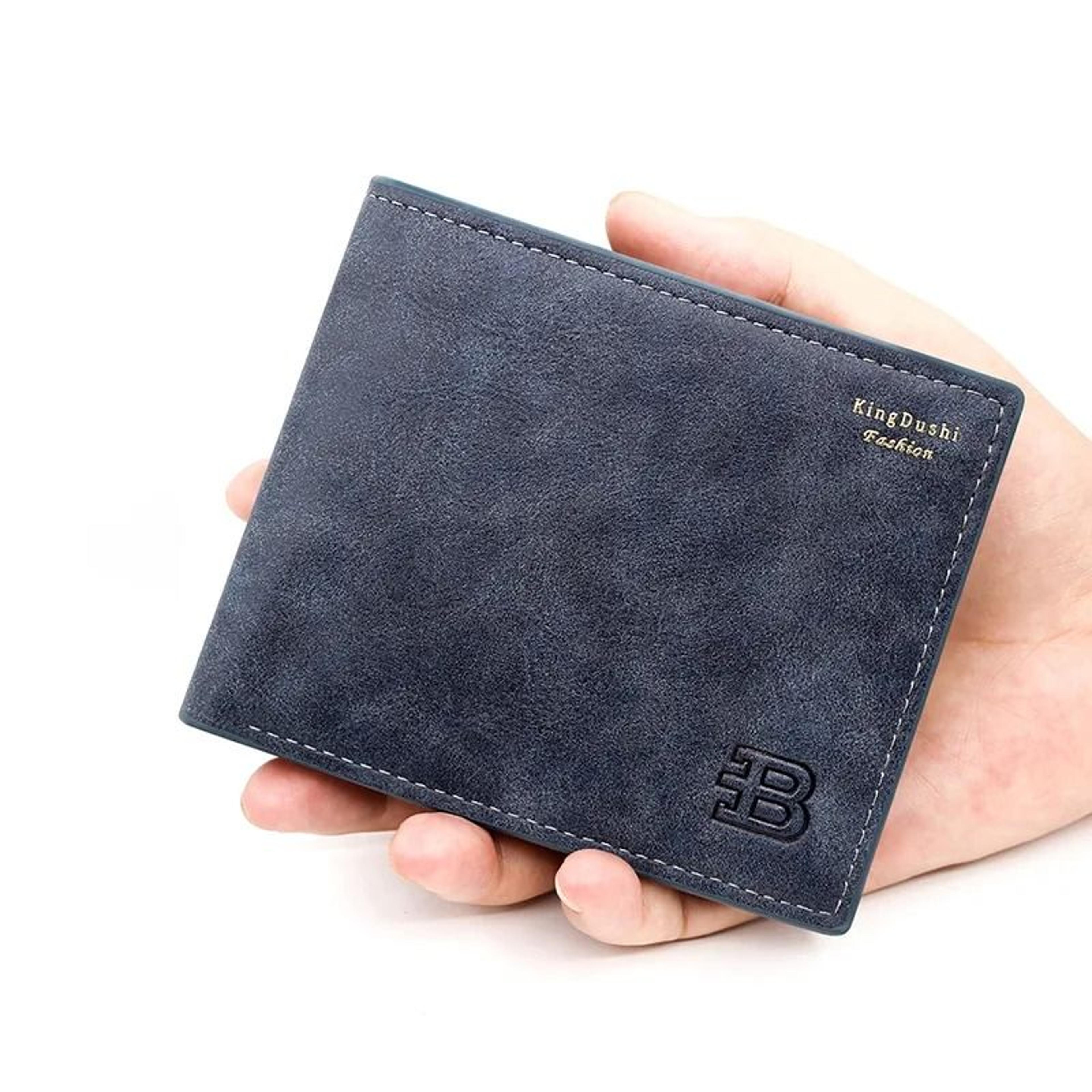 kingdushi retro frosted slim wallet and high-performance luxury bifold architecture