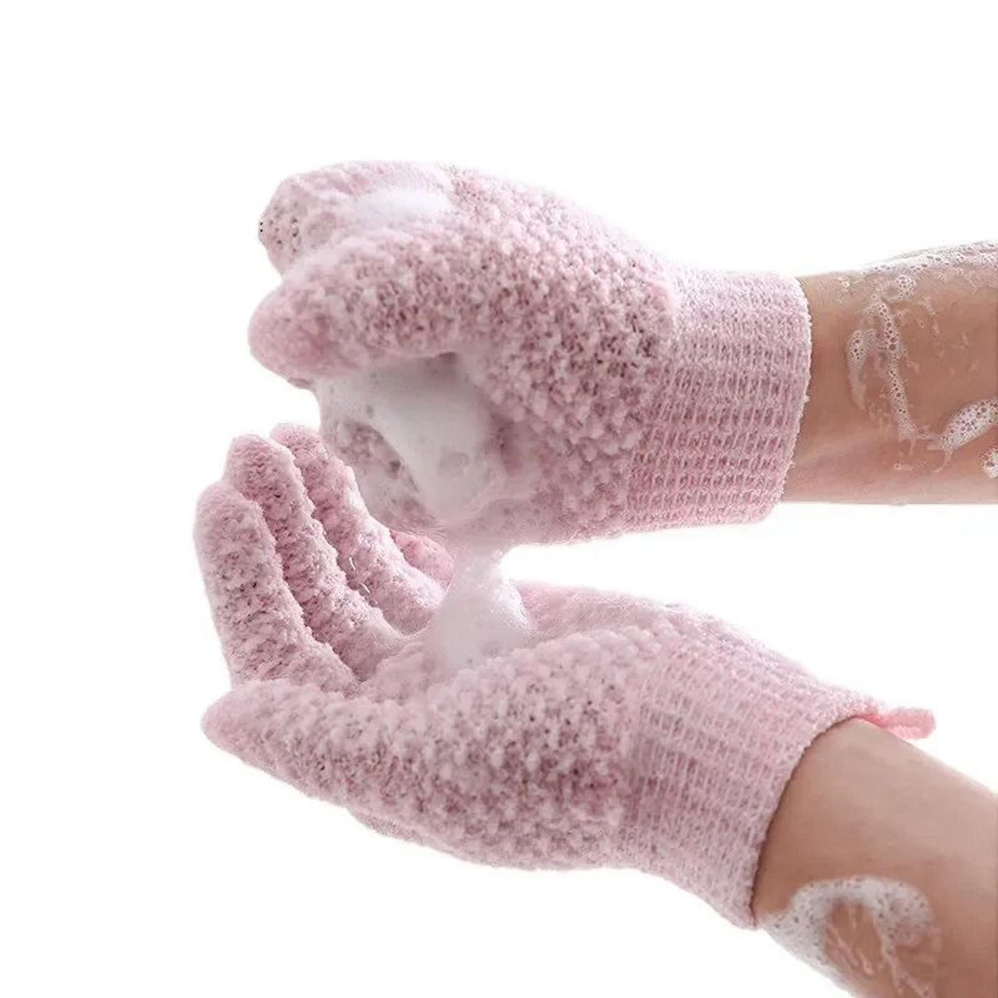 creative five finger exfoliating bath glove and high performance body massage architecture
